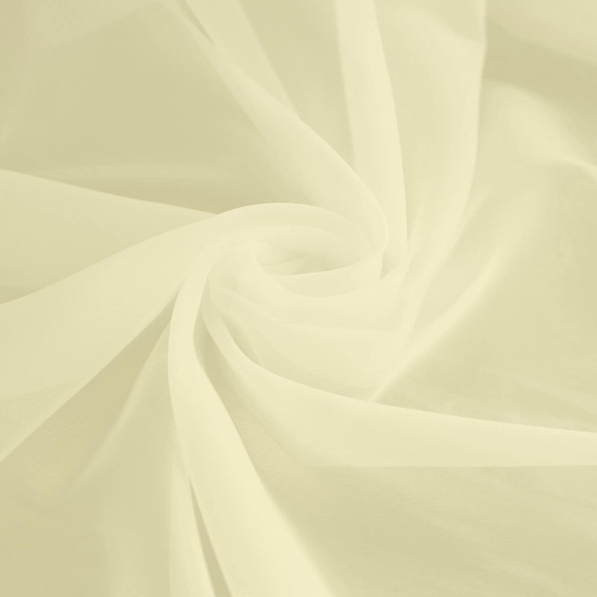 Window Light Yellow Sheer Curtains 84 Inches Long 2 Panels Sheer Curtain Basic Rod Pocket Panel for Bedroom Children Living Room Yard Kitchen (Light Yellow, 52" W x 84" L | 2 pcs)