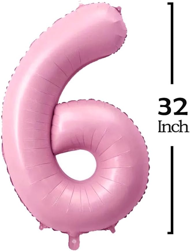 GOER 2026 Foil Number Balloons for 2026 New Year Eve Festival Party Supplies Graduation Decorations (Light Pink,32 Inch)