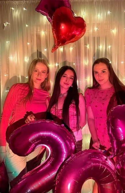 Hot Pink Number 100 Balloon 40 inch, Number 100 Days Birthday, Hot Pink Foil 100 Balloon for Birthday Party, Anniversary Celebration Number Decorations