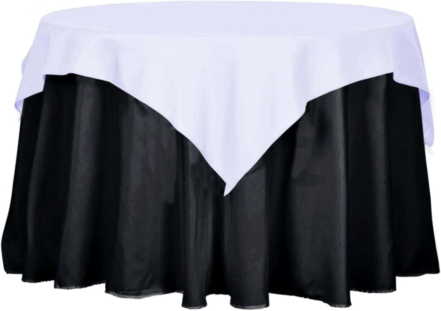Efavormart 54x54 White Wholesale Linens Seamless Polyester Square Linen Tablecloth for Wedding Banquet Party Restaurant
