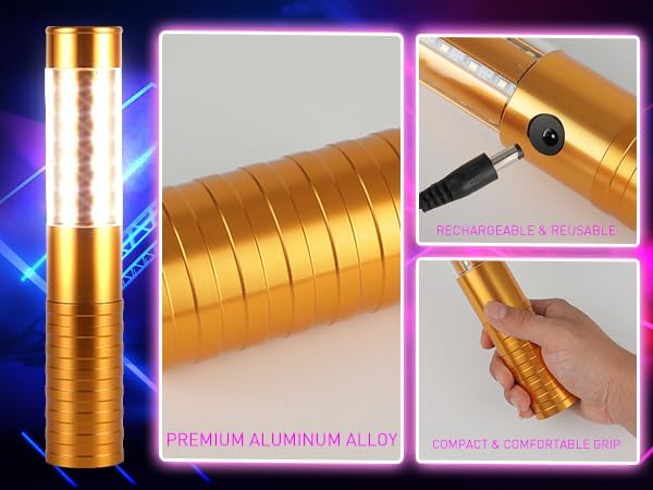 WILON Bottle Service Lights Rechargeable Bottle Service Sparklers Reusable Handheld Girl Lights LED Baton Strobe Light for Parties Bar Club Nightclub Birthday Weddings - 4 Pack