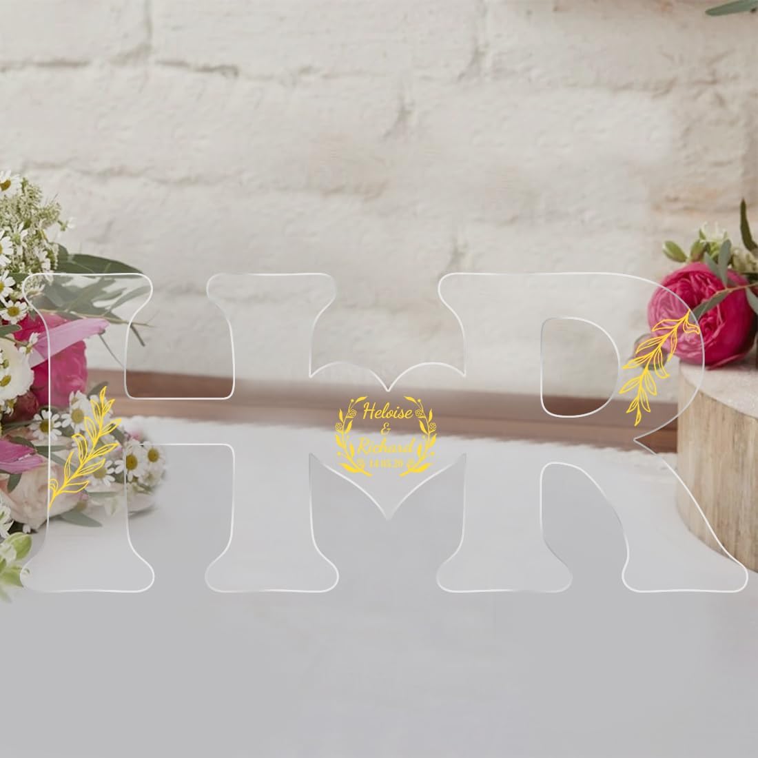 Personalized Wedding Guest Book Sign Custom Letter Name Date Rustic Wedding Guest Book Alternative Unique Guest Book for Wedding Anniversary Decor (Style 5)