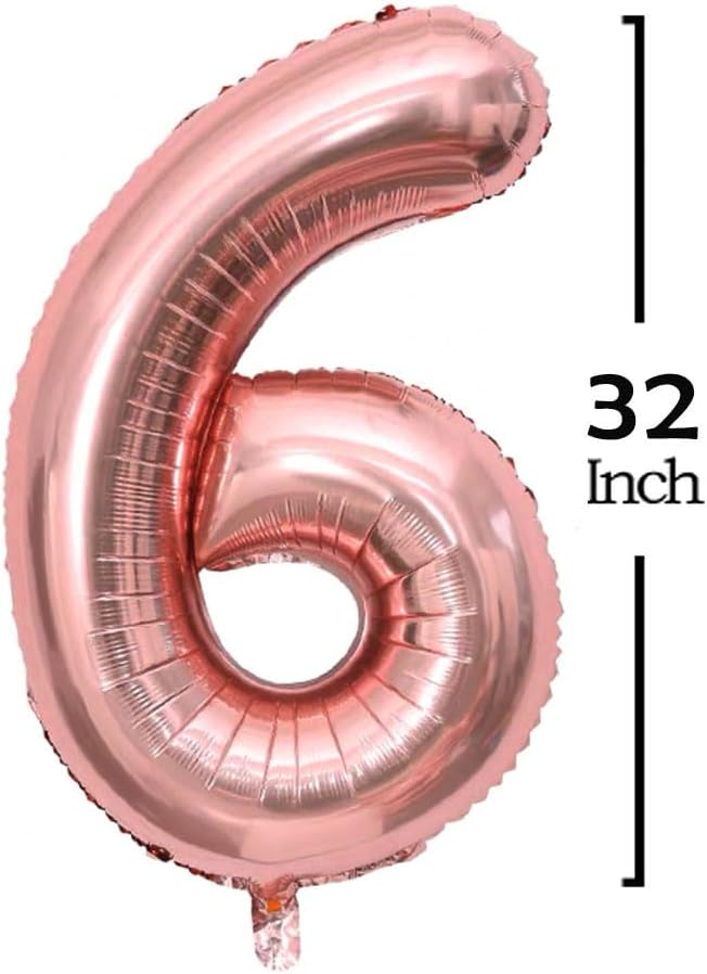 GOER 2026 Foil Number Balloons for 2026 New Year Eve Festival Party Supplies Graduation Decorations (Rose Gold,32 Inch)