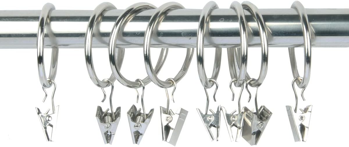 30 Pcs Curtain Clips with Hooks, Heavy Duty Metal Shower Clip Hook Set for Hanging Photos Art Craft Display Home Decoration