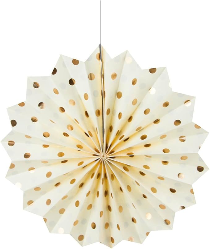 SUNBEAUTY Teal & Gold Party Decorations - Paper Fans, Tissue Pom Poms, Happy Birthday Banner for Baby Showers & Women's 30th/40th Birthdays