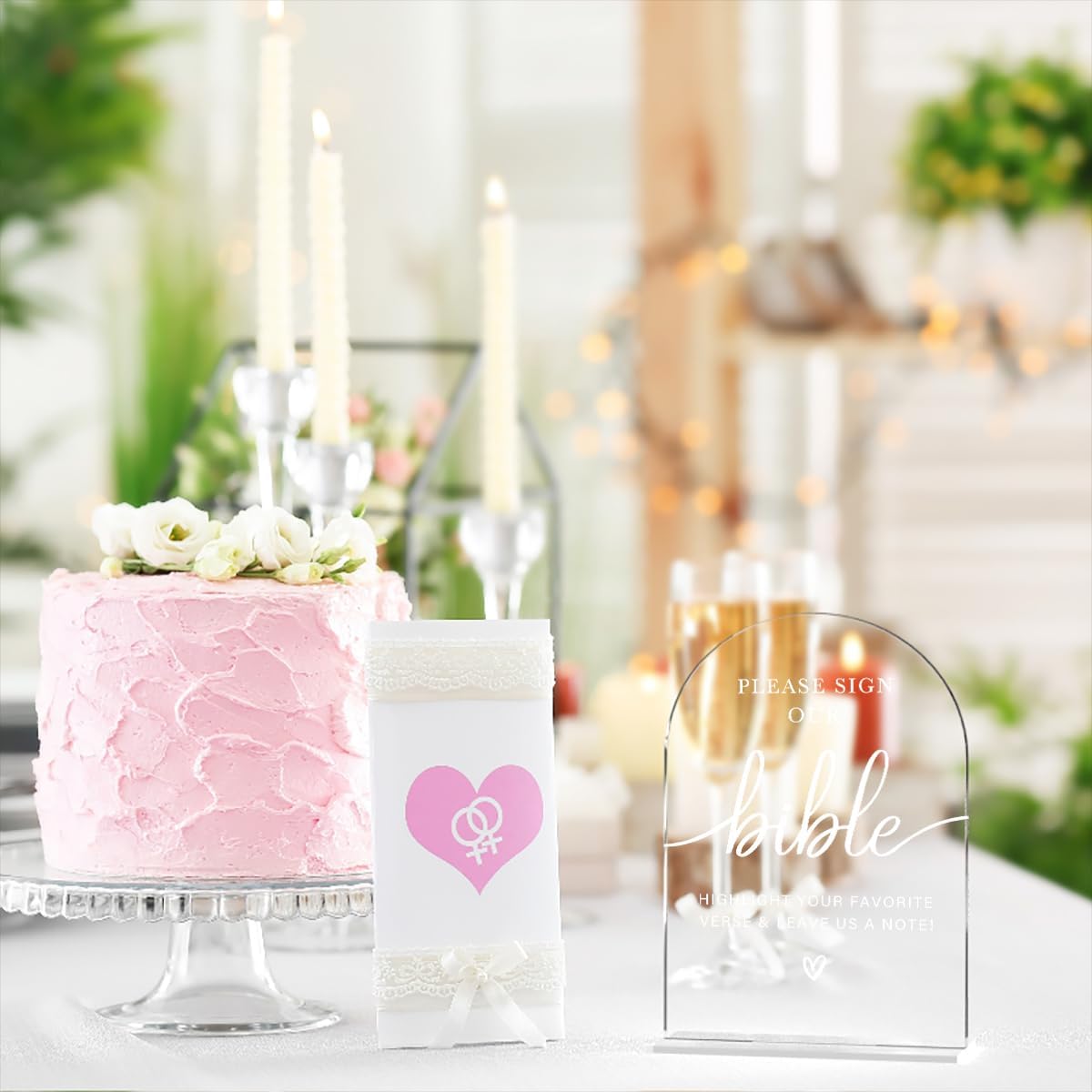Acrylic Wedding Sign Wedding Signs for Ceremony Please Sign Our Bible Sign for Wedding Modern Calligraphy Arch Acrylic Table Top Sign for Wedding Reception and Event Party Table