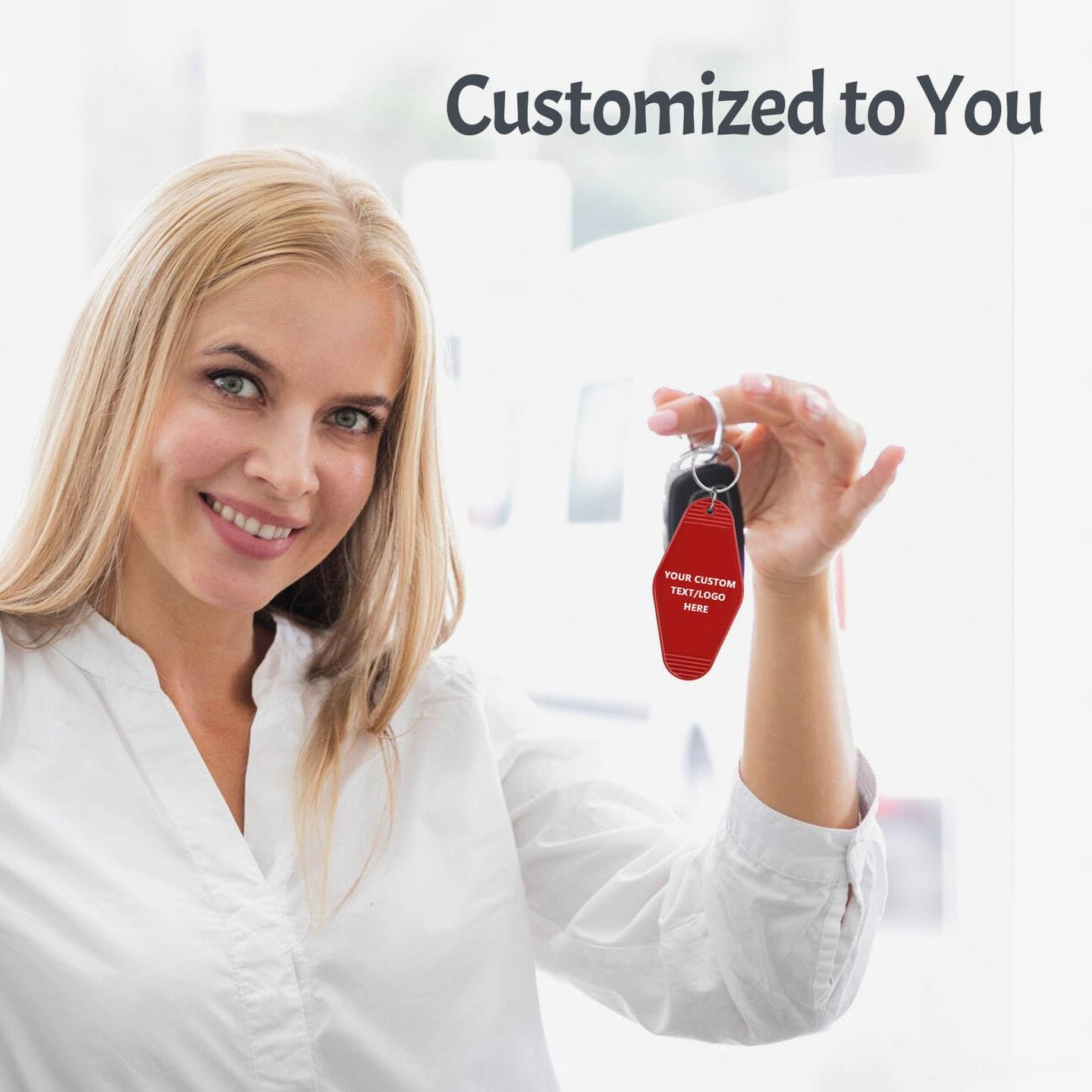 Custom Vintage Hotel Motel Keychains 700 Pack, Personalized Logo, Text Bulk - Perfect for Tradeshows, Campaign Gifts - Customizable Key Tags