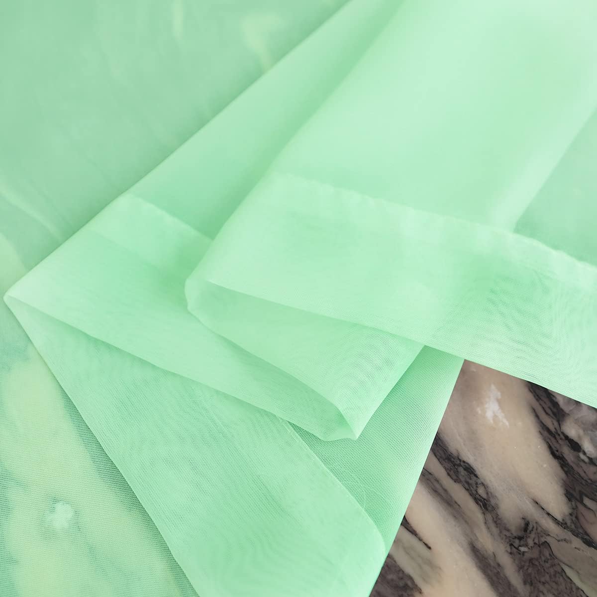 Window Light Green Sheer Curtains 63 Inches Long 2 Panels Sheer Curtain Basic Rod Pocket Panel for Bedroom Children Living Room Yard Kitchen