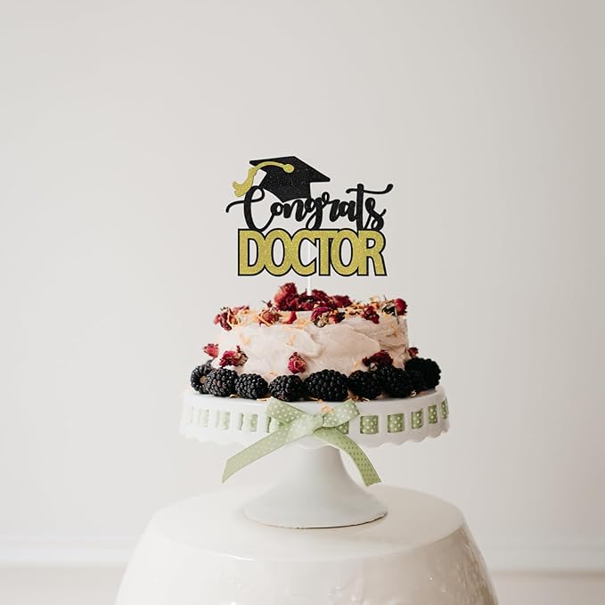 Congrats Doctor Cake Topper - 2025 Medical Doctor Graduation Party Decoration Supplies - Future Doctor/It's DR Actually Cake Decor - Congratulations Doctor Graduation Decorations