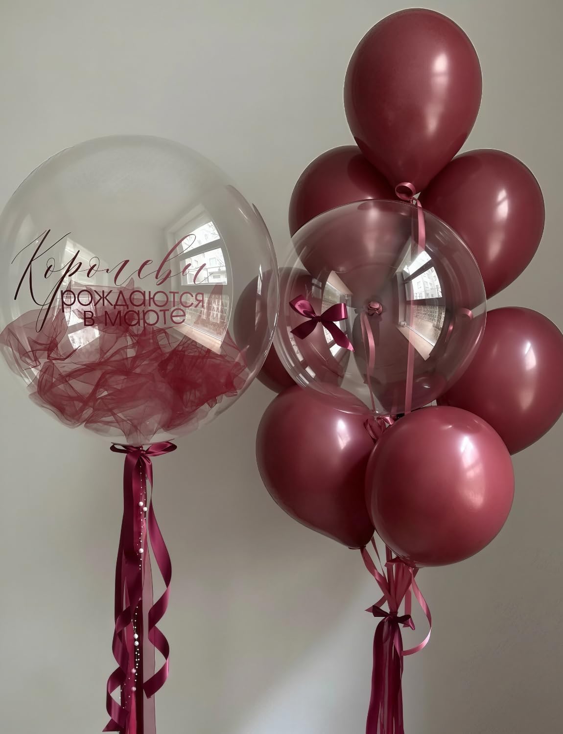 Burgundy and Gold Balloons - Maroon Balloons 12 Inch Glitter Metallic Gold Balloon White Sand Latex Balloon for Wedding Bridal Shower Birthday Anniversary Wine Party Decorations, 50 PCS
