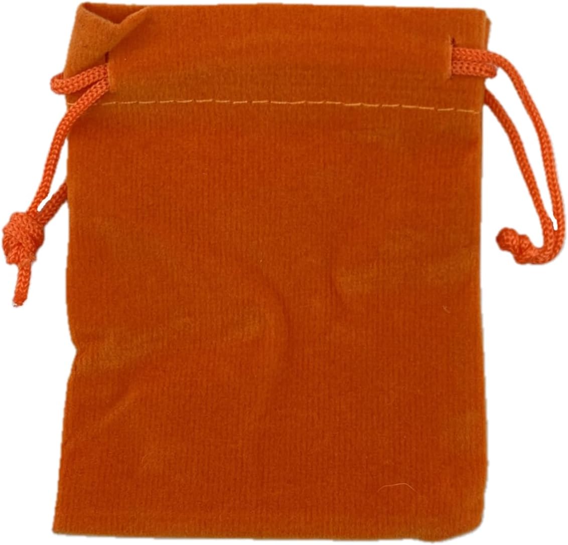 Palmhomee Pack of 48 3x4 Inch Velvet Drawstring Bags Gift Bag Velvet Pouch For Jewelry Wedding and Party Favor (Orange)