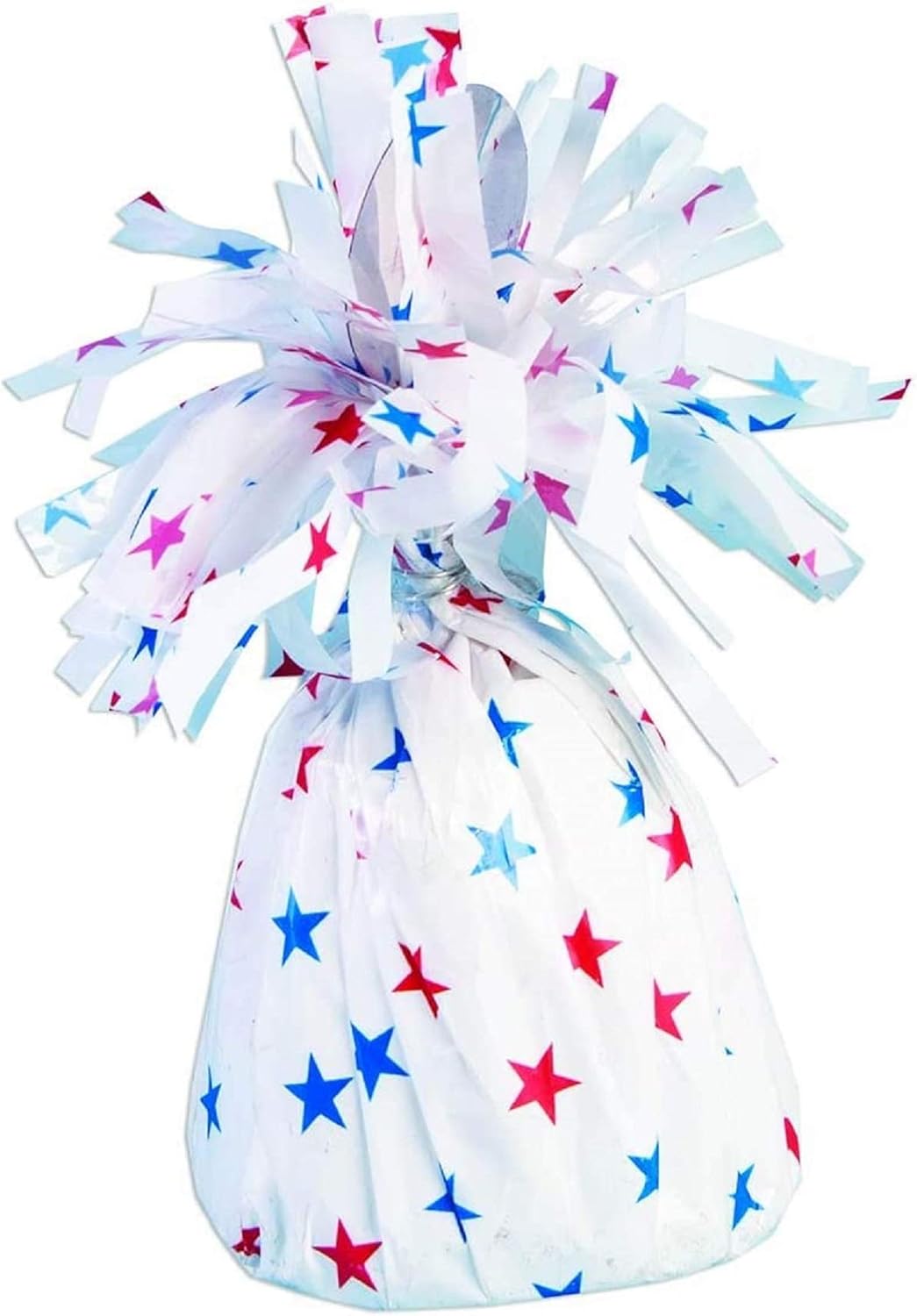 PMU Patriotic Kisses Balloon Weights - Decorative Balloon Weight for Christmas, Thanksgiving, Birthday, Party Favors, Wedding & Baby Shower - 6oz. Red & Blue, Pkg/1