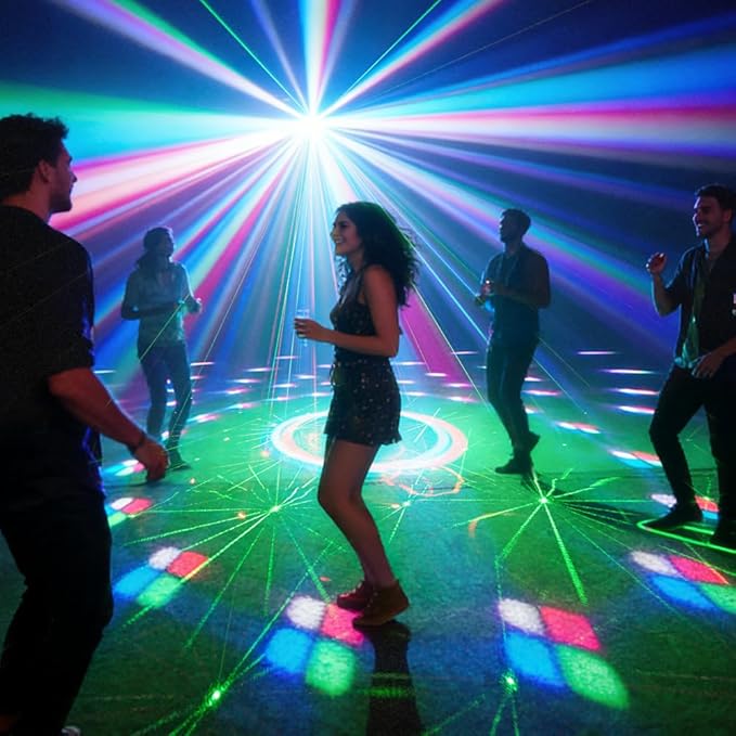Party Disco Ball Lights, DJ Stage Strobe Rave Lights Sound Activated with Remote Control for Parties Birthday Christmas Gift Wedding Karaoke KTV Bar Club Dance Room Halloween Decorations