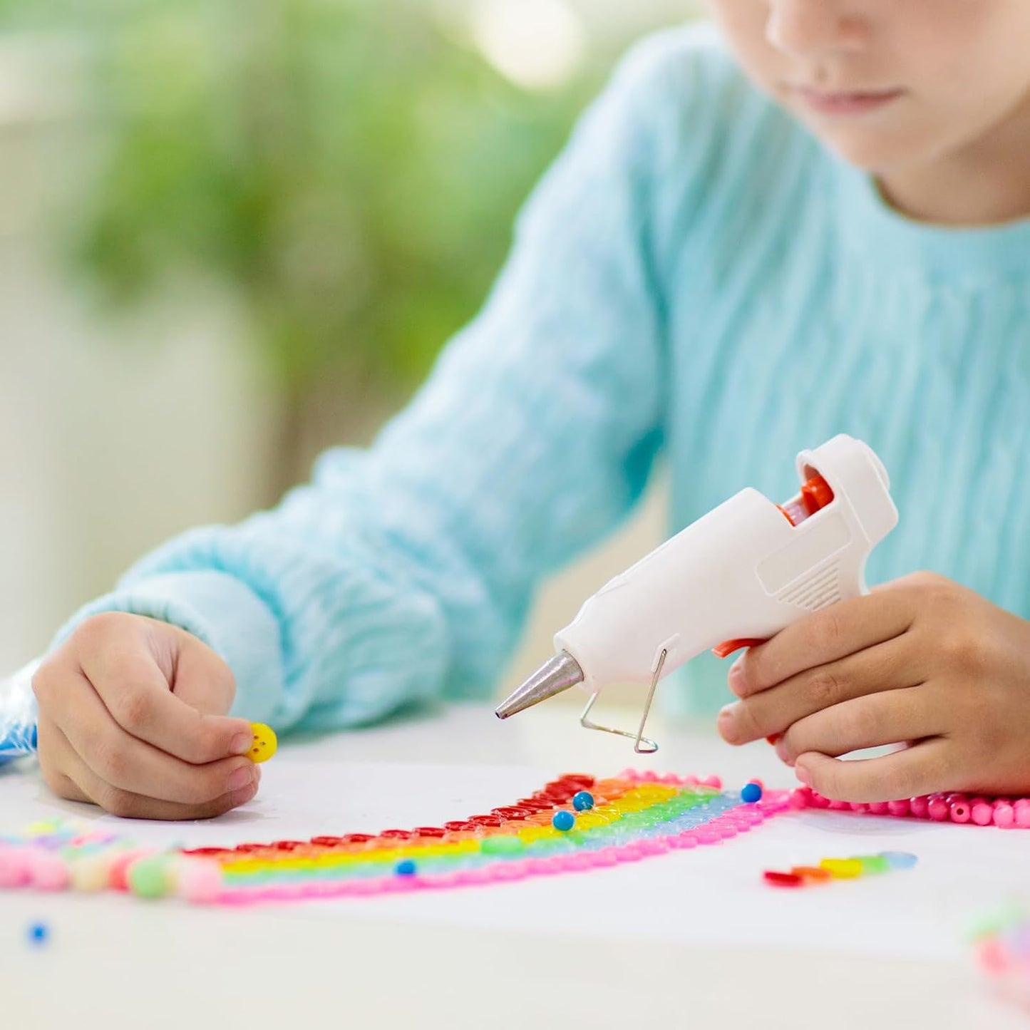 HARFINGTON 10pcs Hot Glue Sticks 0.43" Dia x 7.87" Long EVA Mini Hot Melt Adhesive Glue Stick for Hot Melt Gun Wood Plastic Glass Flowers Fabrics Foam, Orange