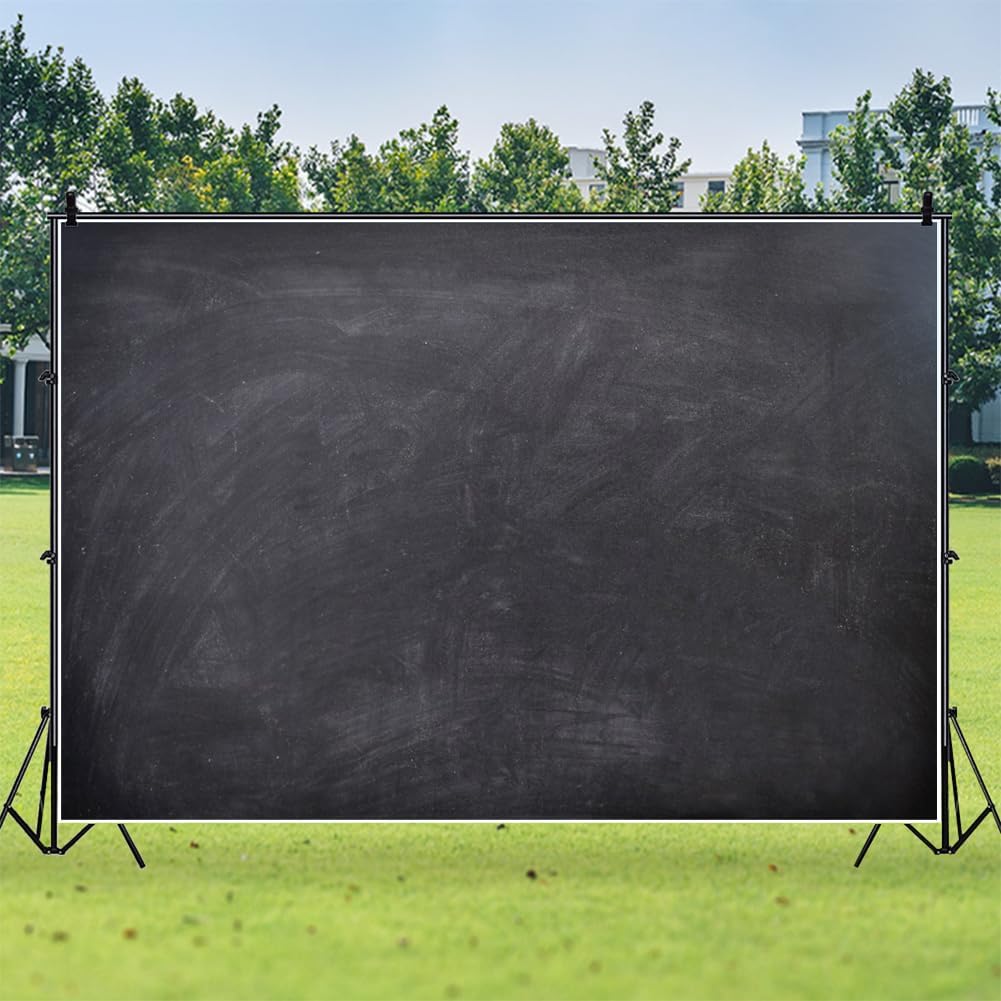 Renaiss 8x6ft Blank Blackboard Backdrop for Photoshoot Man Woman Portrait DIY Chalkboard Photography Background Back to School Banner School Season Photo Booth Props Wedding Teachers` Day Party Decor