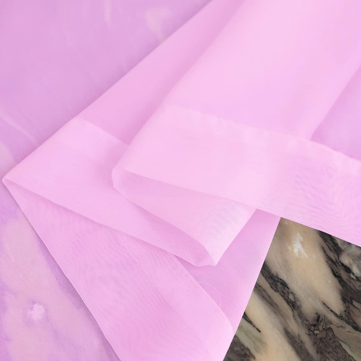 Window Pink Sheer Curtains 48 Inches Width 45 Inches Long 2 Panels Sheer Curtain Clear Curtains Basic Rod Pocket Panel for Home Living Room Bedroom Kids Room Yard Patio Parlor Sliding