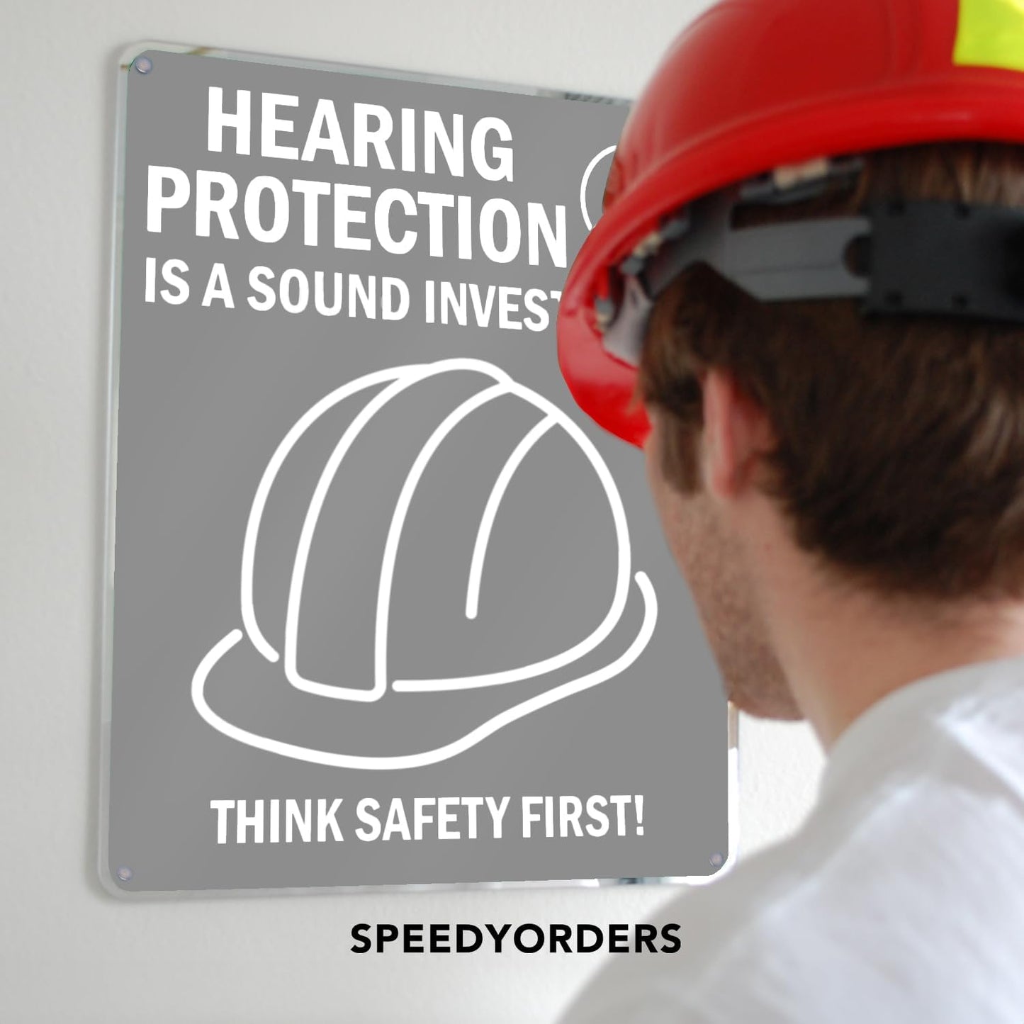 Custom Metal Signs, Personalized Aluminum, Customized Safety, Business Signs, Waterproof Outdoor, White Aluminum (Gray, 7x7 In)