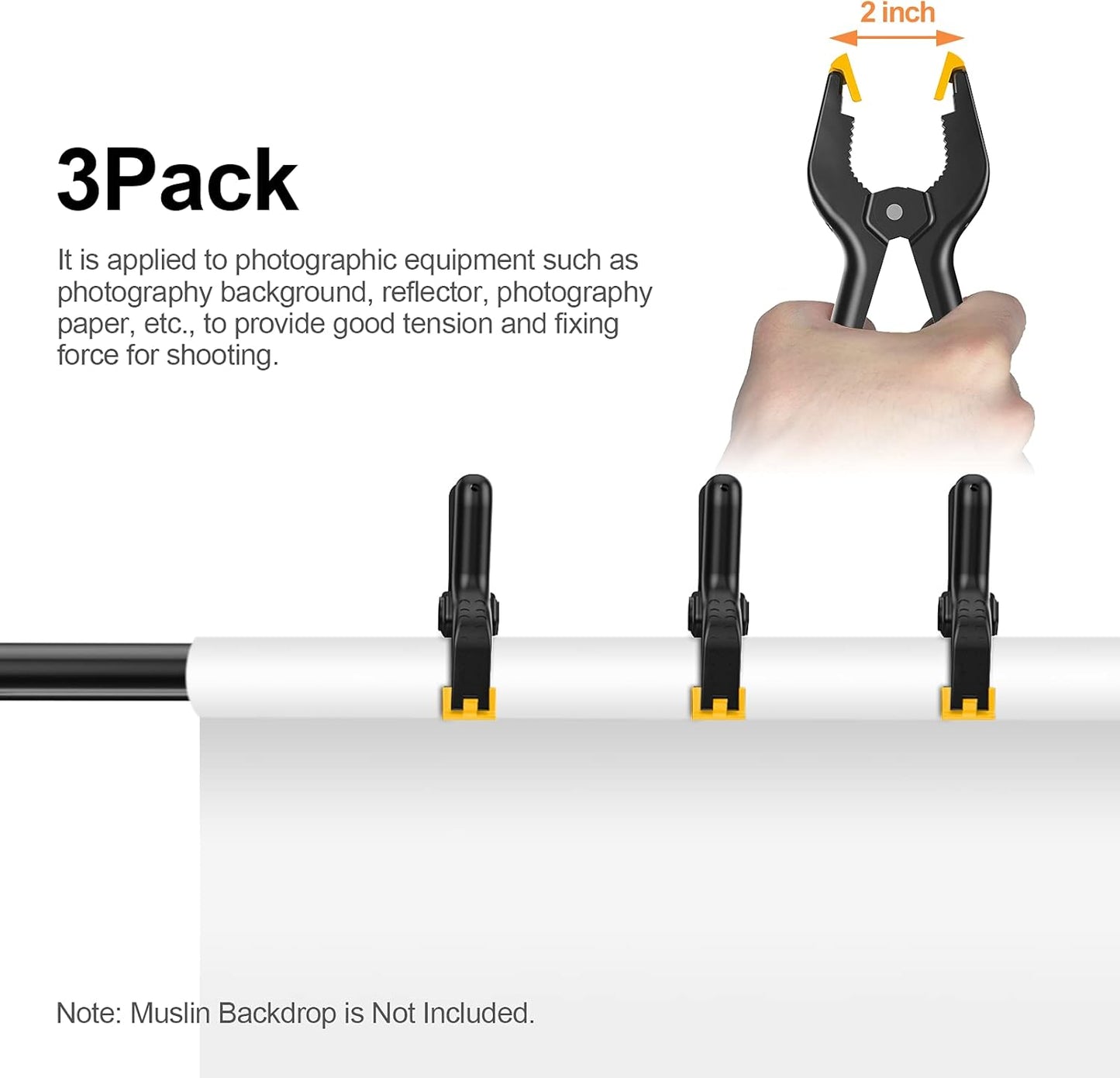 Photo Backdrop Stand, 8.5 x 10 ft Back Drop Adjustable Stands, Photography Background Support System Kit with Carry Bag, Clips and Clamps for Photo Video Studio, Parties, Wedding