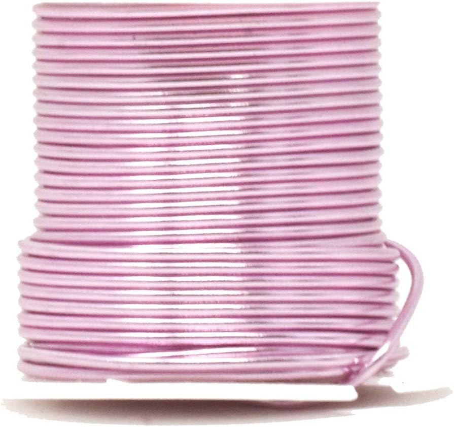 Mandala Crafts 14 Gauge Anodized Aluminum Craft Wire for Jewelry Making – 330 FT Colored Flexible Silver Copper Gold True Blue Purple Pink Wire - Bendable for Bonsai Armature Crafting Sculpting