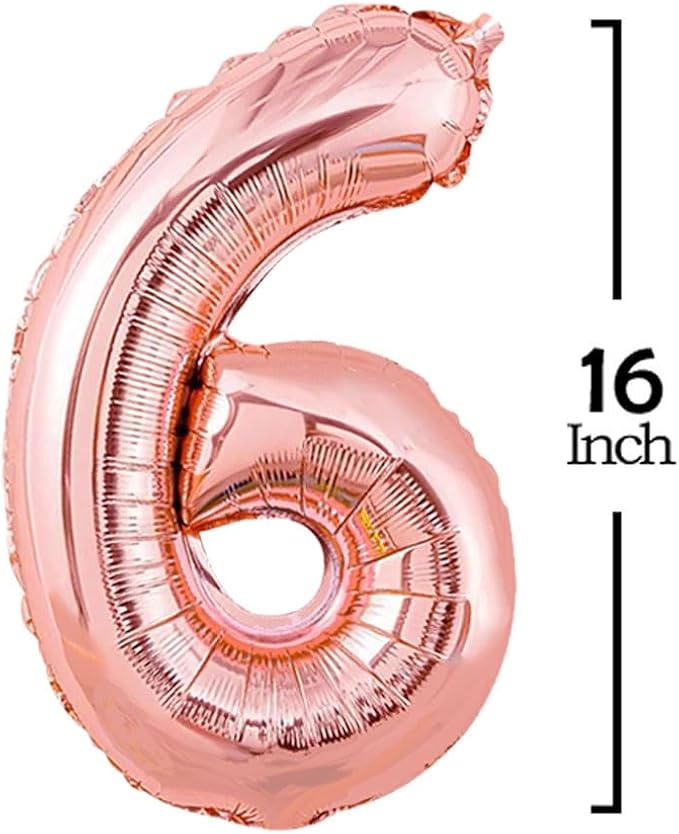 GOER 2026 Foil Number Balloons for 2026 New Year Eve Festival Party Supplies Graduation Decorations (Rose Gold,16 Inch)