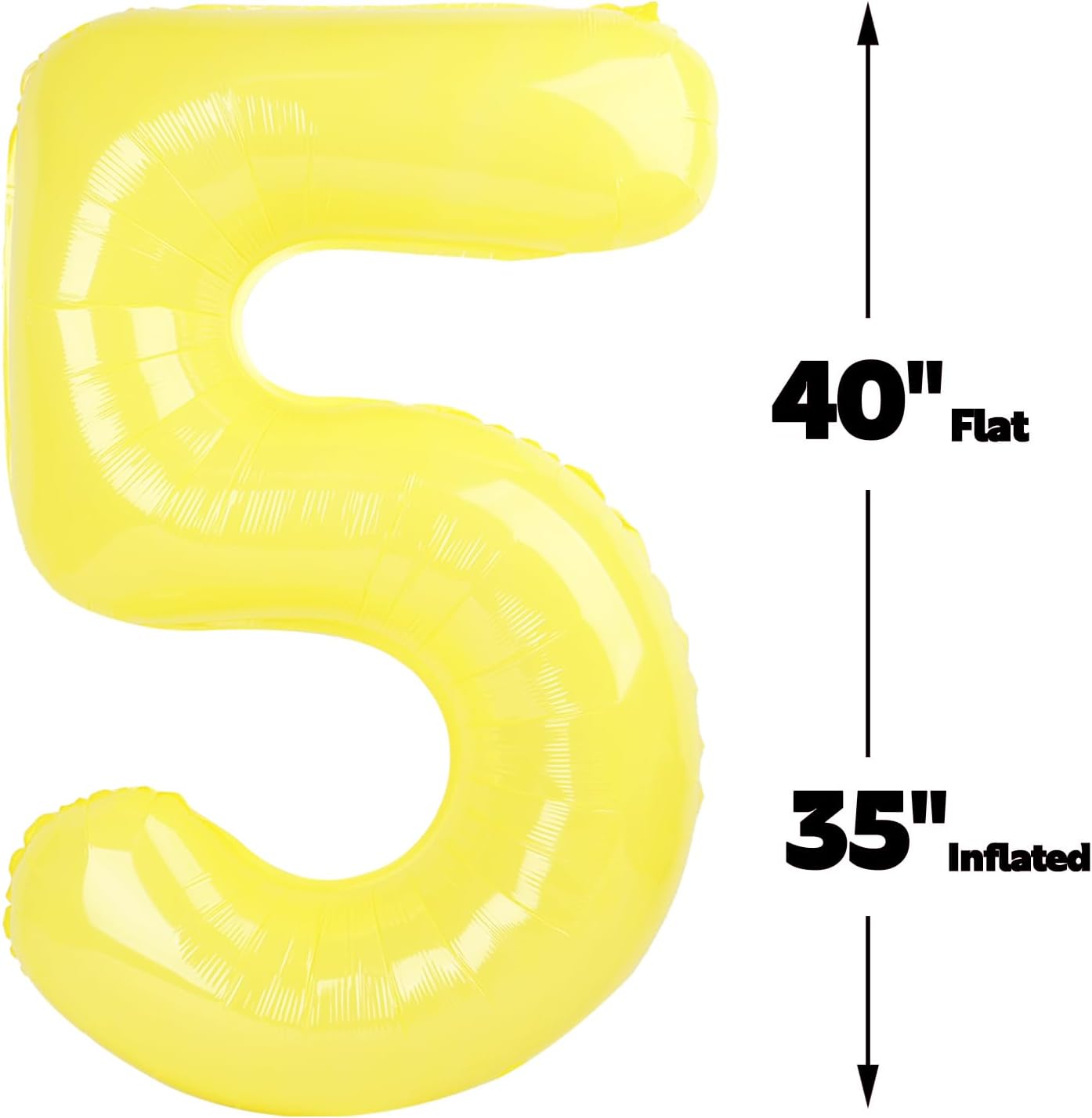 Number Balloon 5 Yellow Macaron