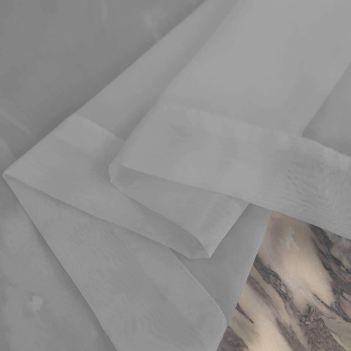 Window Gray Sheer Curtains 95 Inches Long 2 Panels Sheer Curtain Basic Rod Pocket Panel for Bedroom Children Living Room Yard Kitchen