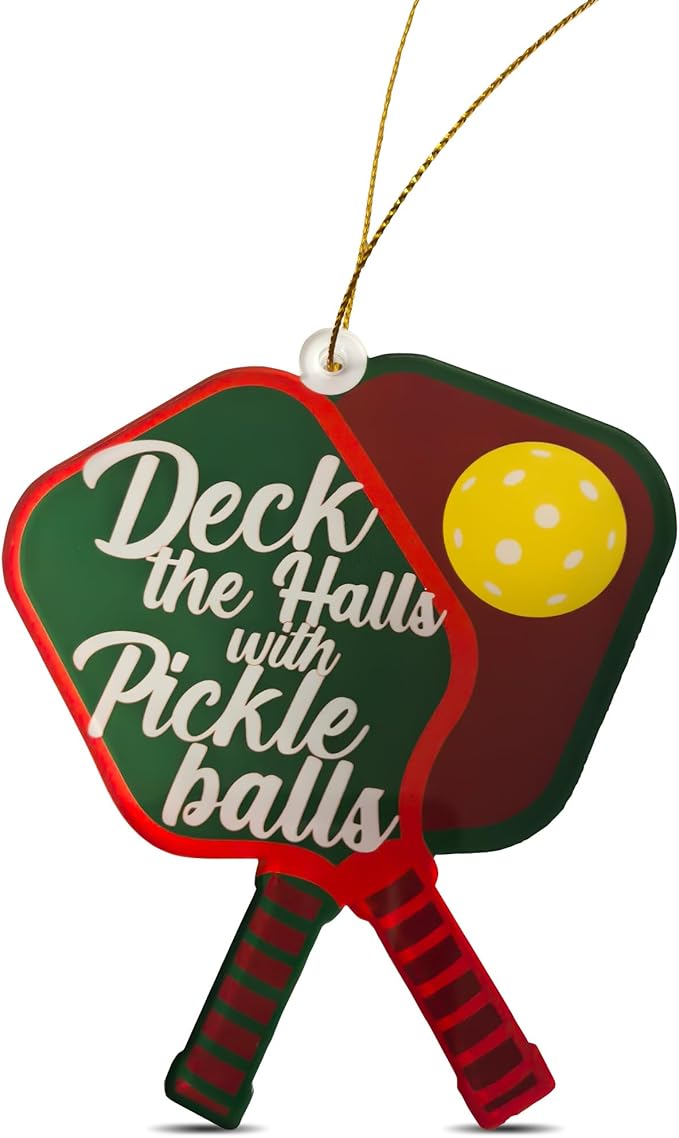Christmas Pickleball Ornament, Pickleball Christmas Ornaments, Pickleball Gift, Pickleball Acessories Christmas, Ornaments for Christmas Tree Hanging