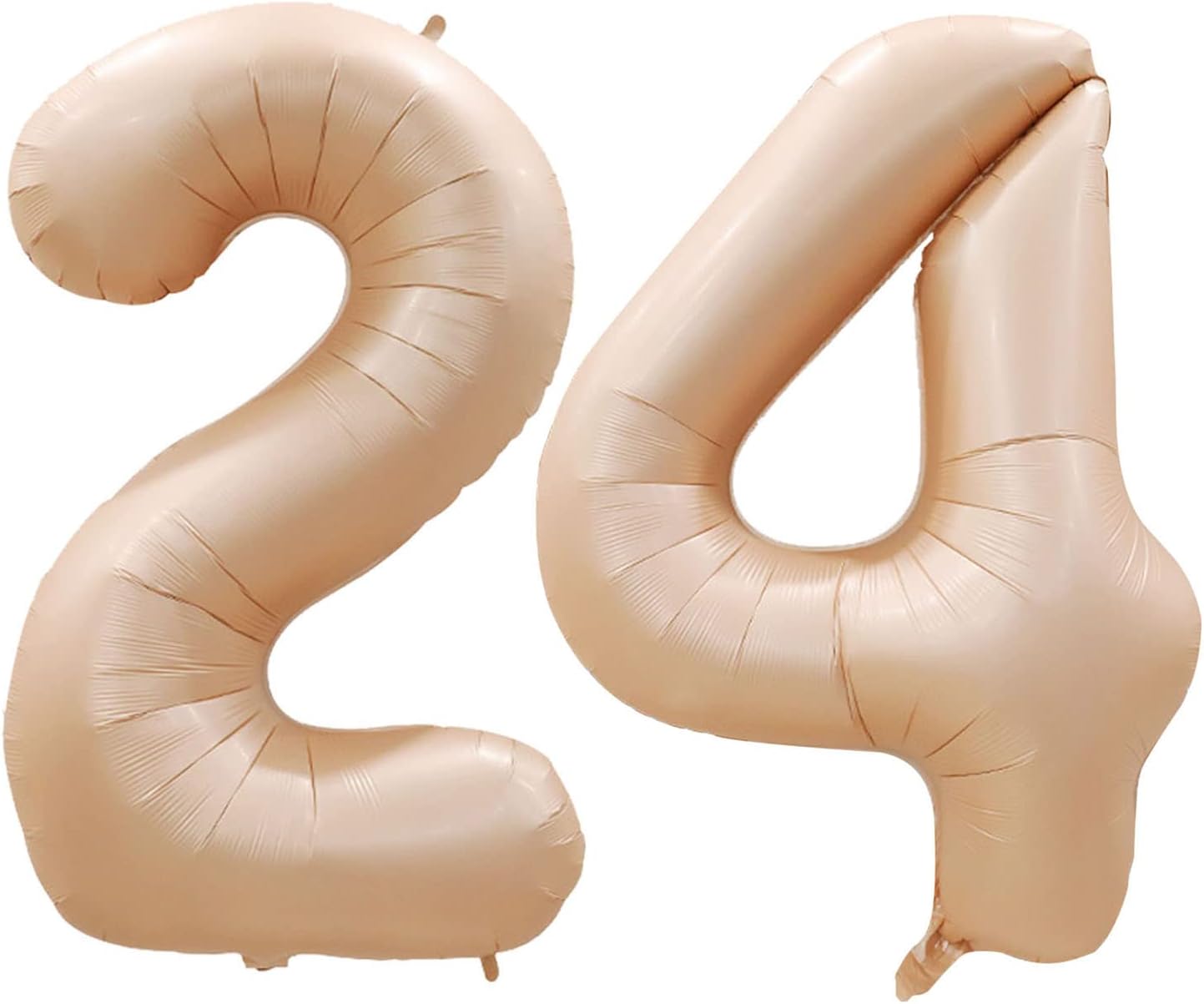 GOER Number 24 Balloons for 24th Birthday Party Decorations,42 Inch Jumbo Foil Helium 42 Balloons for 42nd Birthday Party Decoration (Caramel)