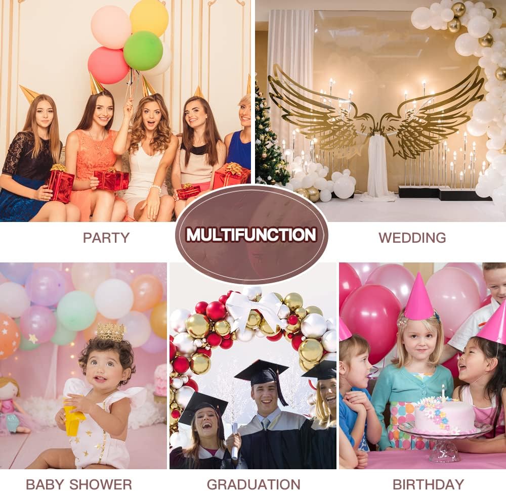 Balloon Arch Kit 49.2ft Balloon Tape & 300pcs Balloon Glue Point For Balloon Decorating Strip Kit For Party Graduation Wedding Birthday Baby Shower Decor