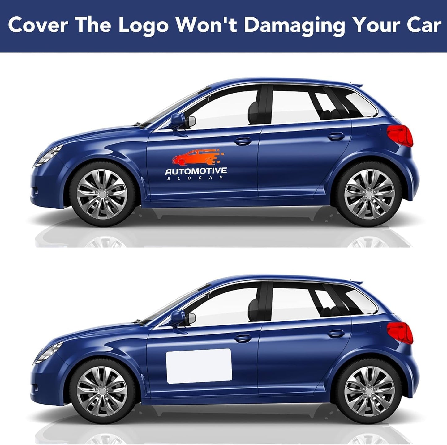 DIYMAG 4Pcs Blank Car Magnets,17x12 Inch Car Door Magnets Set Signs Rounded Corners Flexible Magnetic Bumper Sticker to Advertise Cover Logo Prevent Cars Scratches Dents