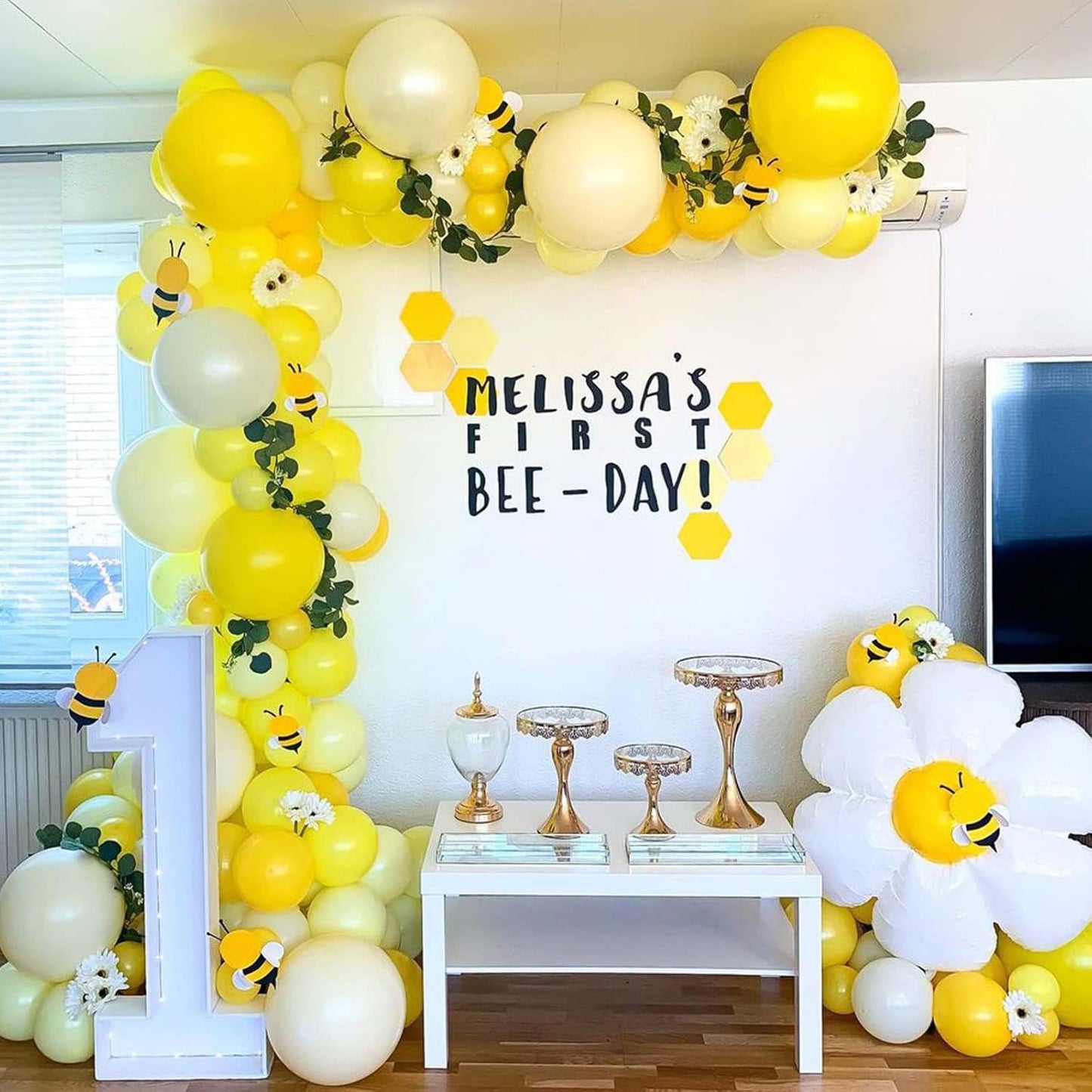 60PCS Yellow Balloons, 12Inch Pastel Macaron Yellow White Gold Confetti Helium Latex Party Balloons for Baby Shower Sunflower Honeybee Birthday Theme Party Decorations