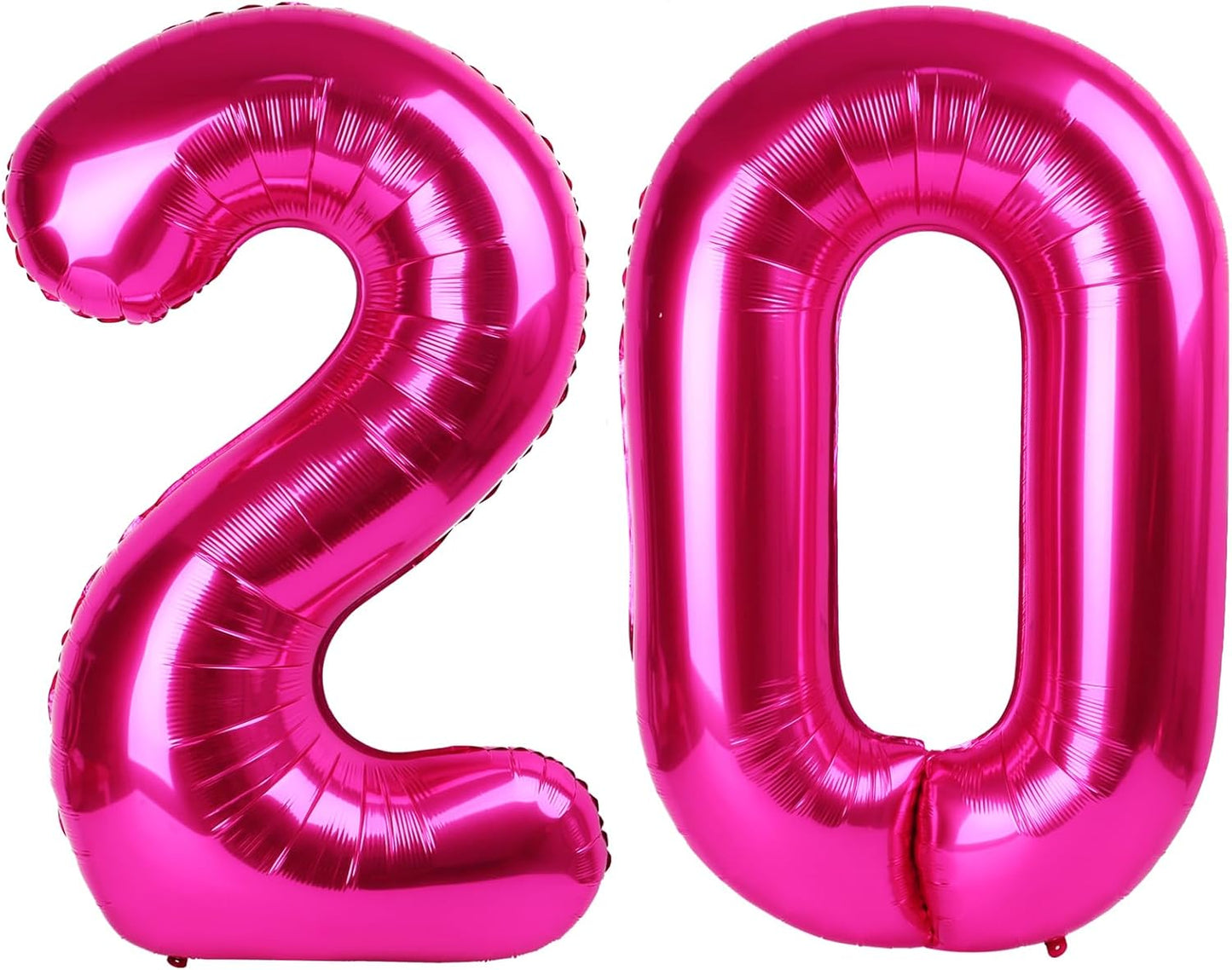 40 Inch Hot Pink 20 Number Balloon