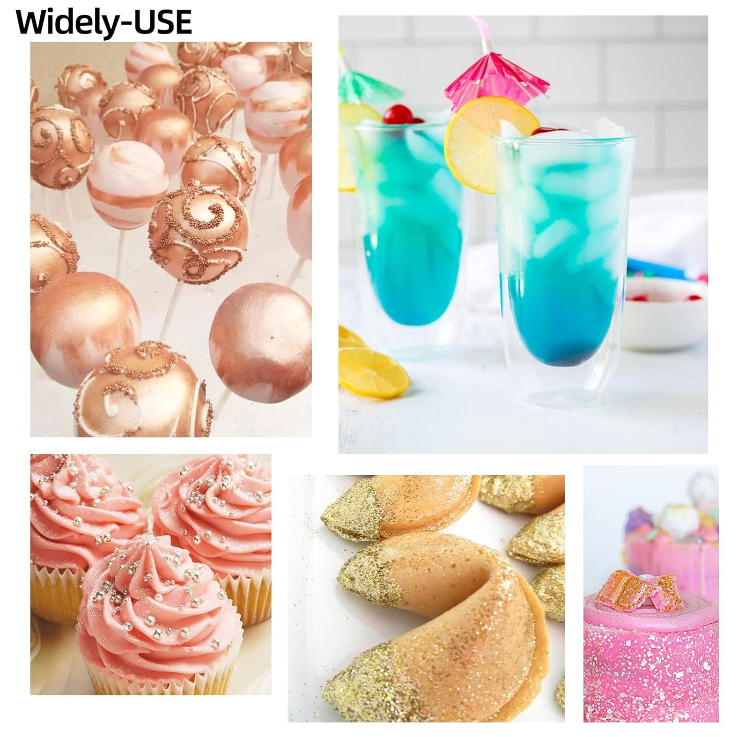 Jelife Violet Edible Luster Dust & Paint - 5 Grams Food Grade Cake Dust Shimmer Powdered, Edible Metallic Powder Food Coloring for Cake Decorating, Chocolates, Fondant, Drinks, Painting & More, Vegan