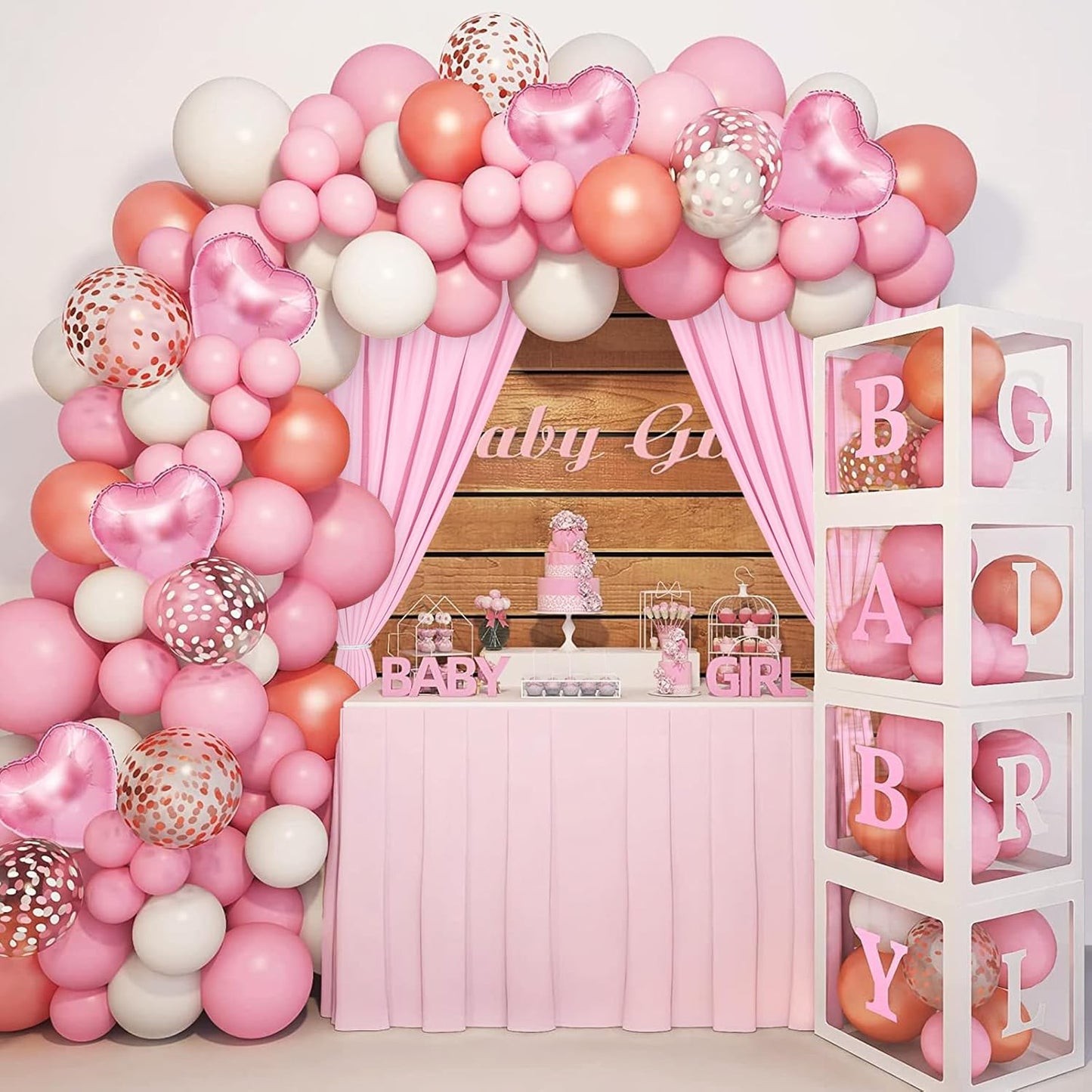 DWCN 10x7 FT Pink Backdrop Curtains for Parties, Photography Backdrop Drapes with Rod Pockets for Wedding Decorations Stage Birthday Family Gatherings, 2 Panels 5ft x 7ft