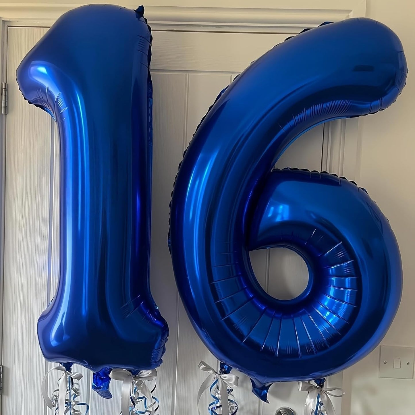 Navy Blue 2 Balloon Number,40 Inch Number 2 Balloon Big Dark Blue 2 Foil Mylar Helium Balloon for Birthday Party Decorations