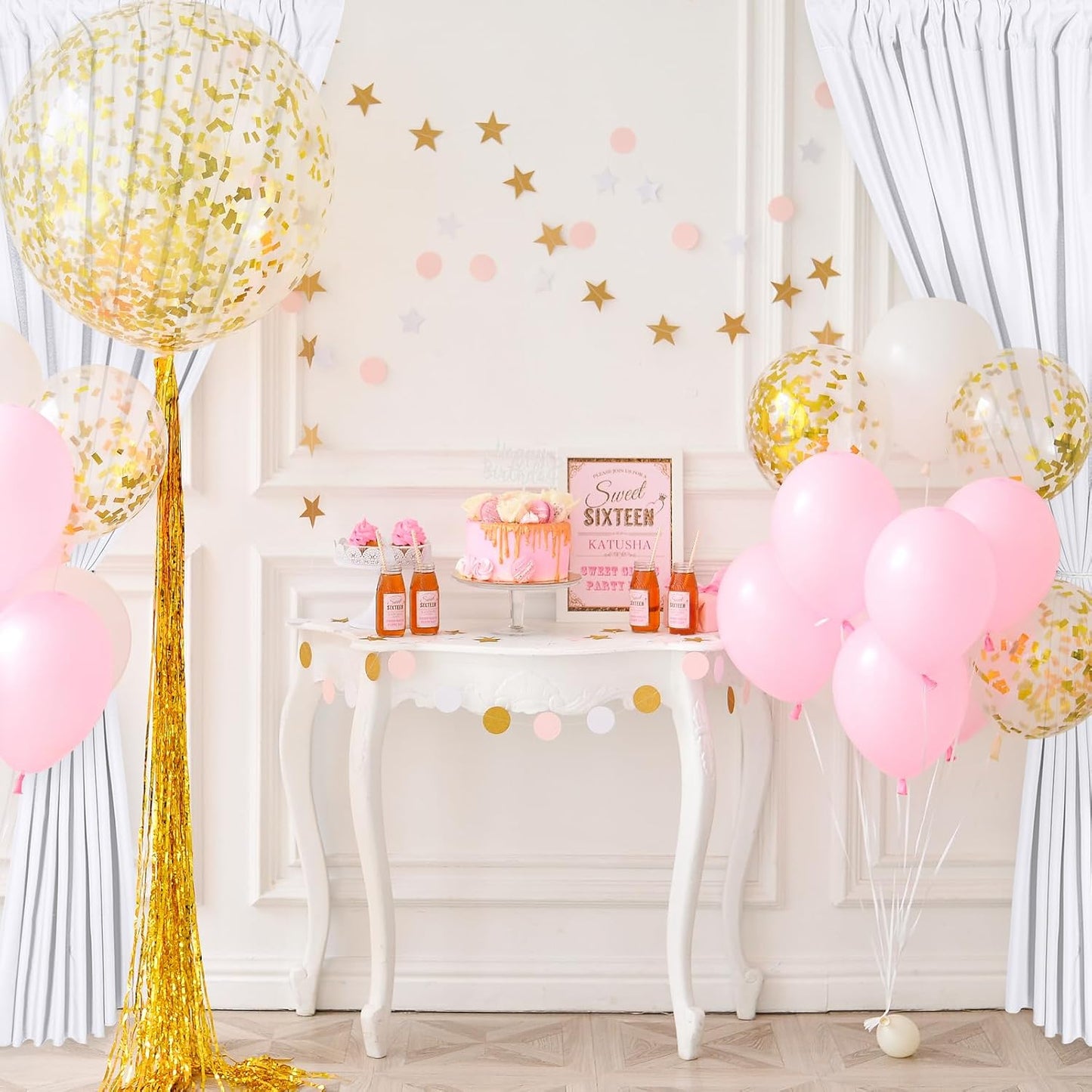 DWCN 10x10 FT White Backdrop Curtains for Parties, Photography Backdrop Drapes with Rod Pockets for Wedding Decorations Stage Birthday Family Gatherings, 2 Panels 5ft x 10ft