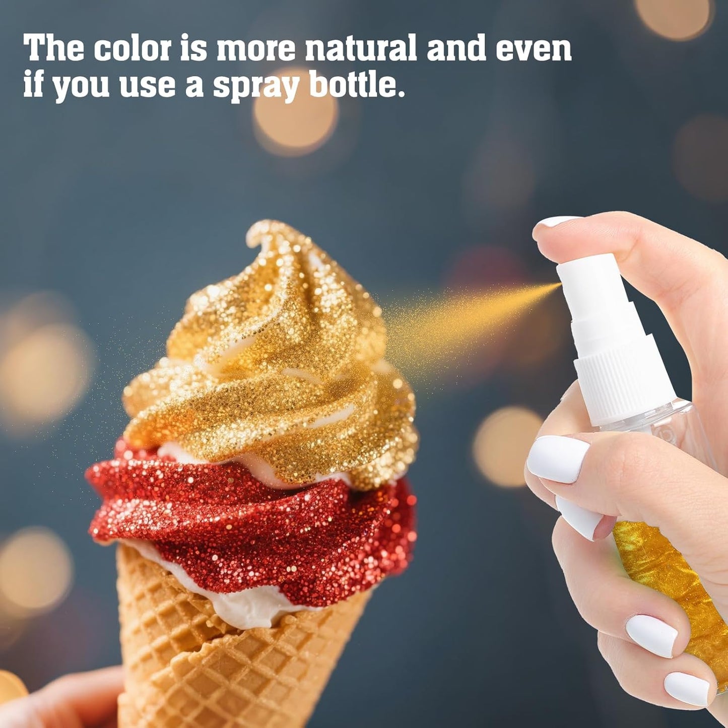 Twisweet Green Edible Glitter for Drinks, Food Grade 10g Sparkling Sprinkles Cake Decorating Supplies, Edible Luster Dust for Cocktail Beverages, Food Coloring Shimmer Powder for Cupcakes Cookies Cake Decorations