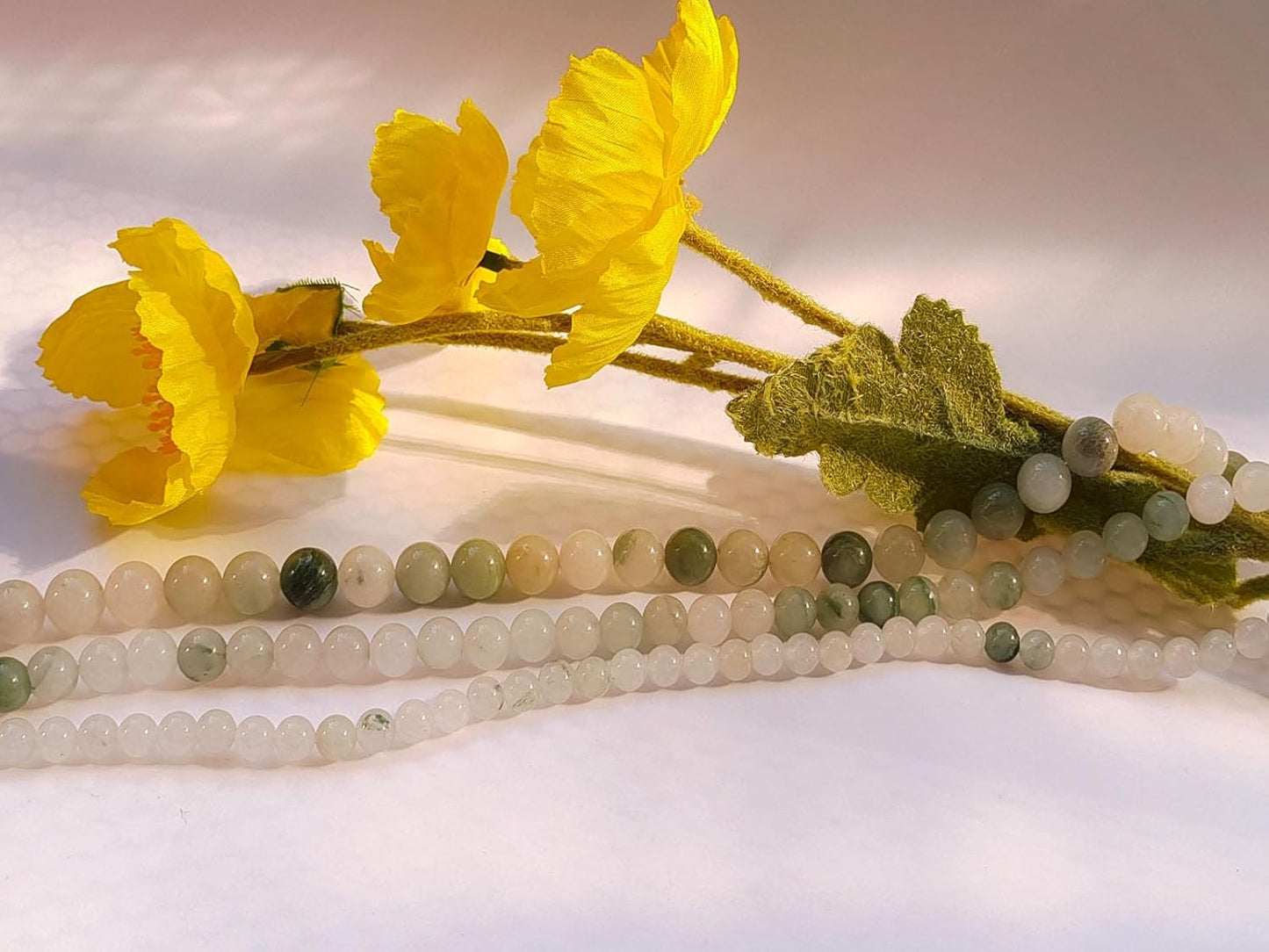 Stone Beads 6mm 140pcs Tiansan Jade Beads Round Loose Gemstones Beads for Bracelet Necklace Jewelry Making (6mm, 60616 Tiansan Jade)