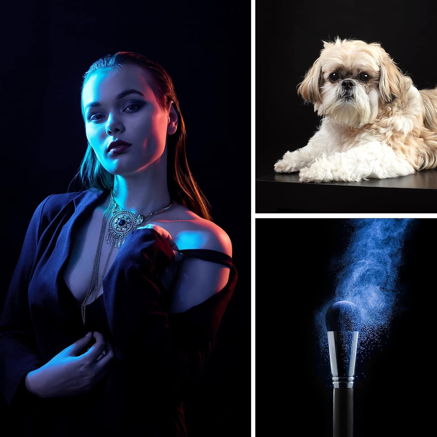 10X20ft Black Photo Backdrops for Photography, LCUIRC Two Rod Pocket Backdrops Curtain for Parties, Polyester Fabric Background with 4 Clamps for Product Protrait Photoshoot or Parties Decoration