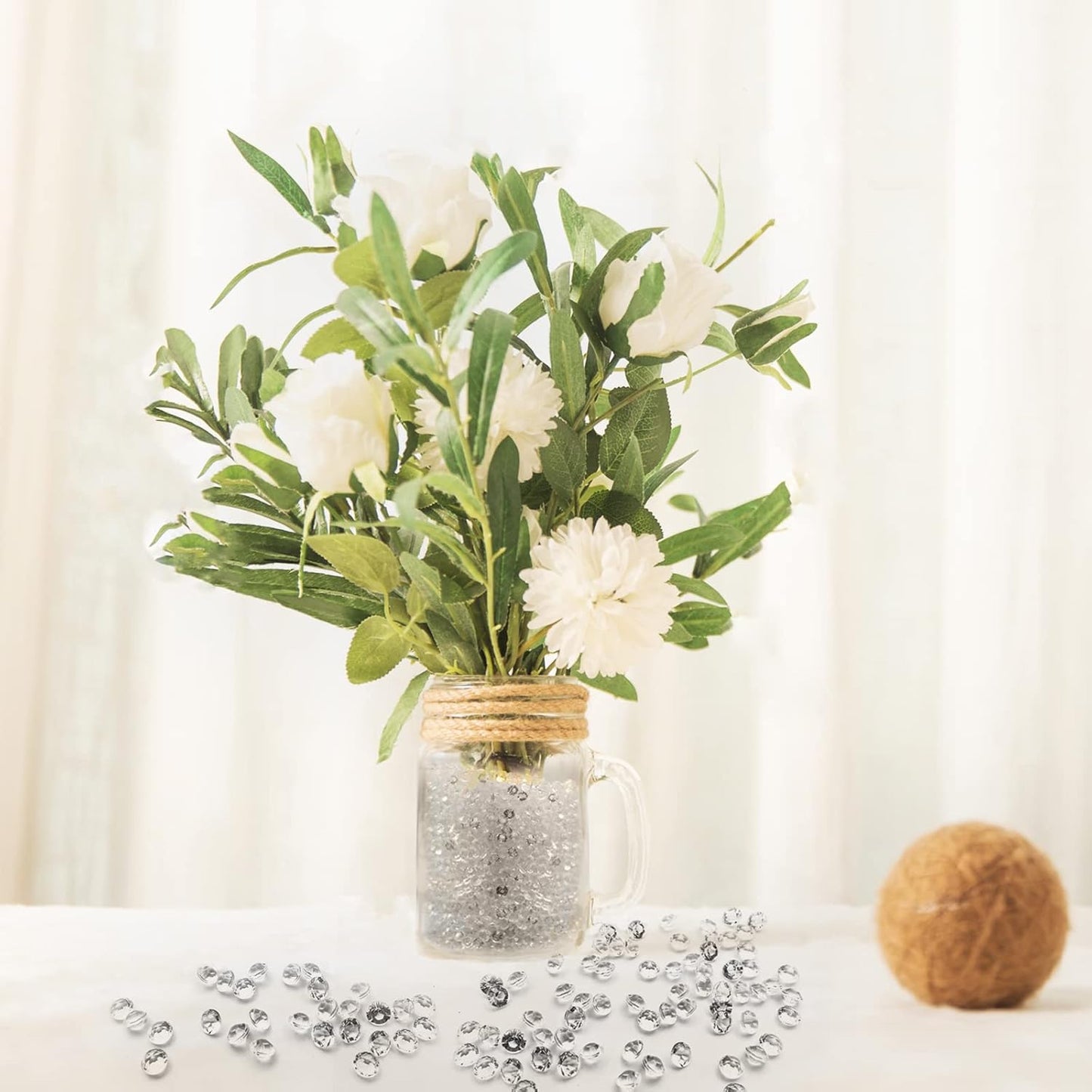 Fake Diamond, 3000PCS 8mm Clear Acrylic Diamonds Crystals Gems for Vase Fillers,Table Scatter, Party Favor, Wedding Decoration, Photography Props, DIY Crafts-8mm