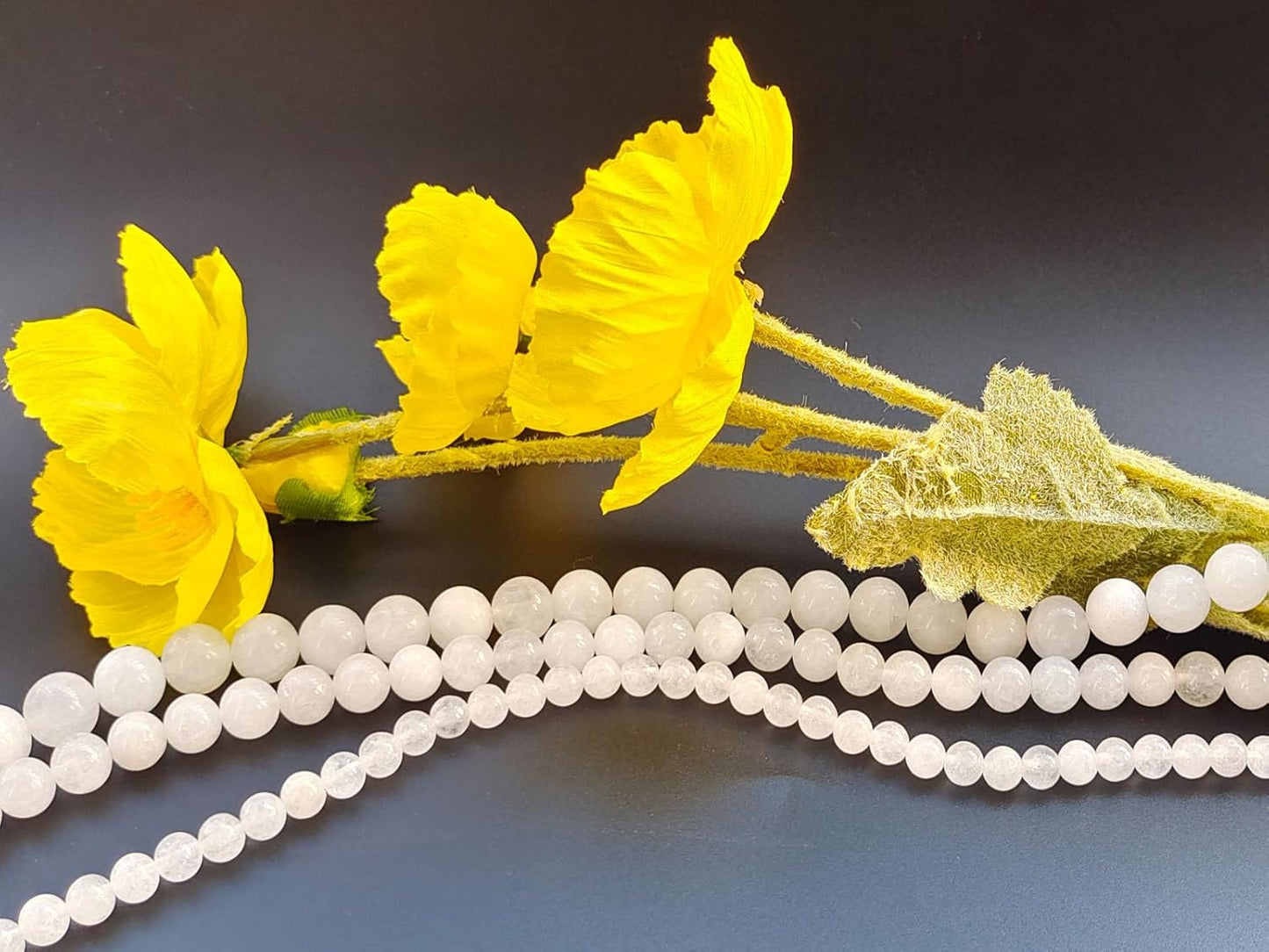 Stone Beads 8mm 100pcs White Jade Beads Round Loose Gemstones Beads for Bracelet Necklace Jewelry Making (8mm, 60818 White Jade)