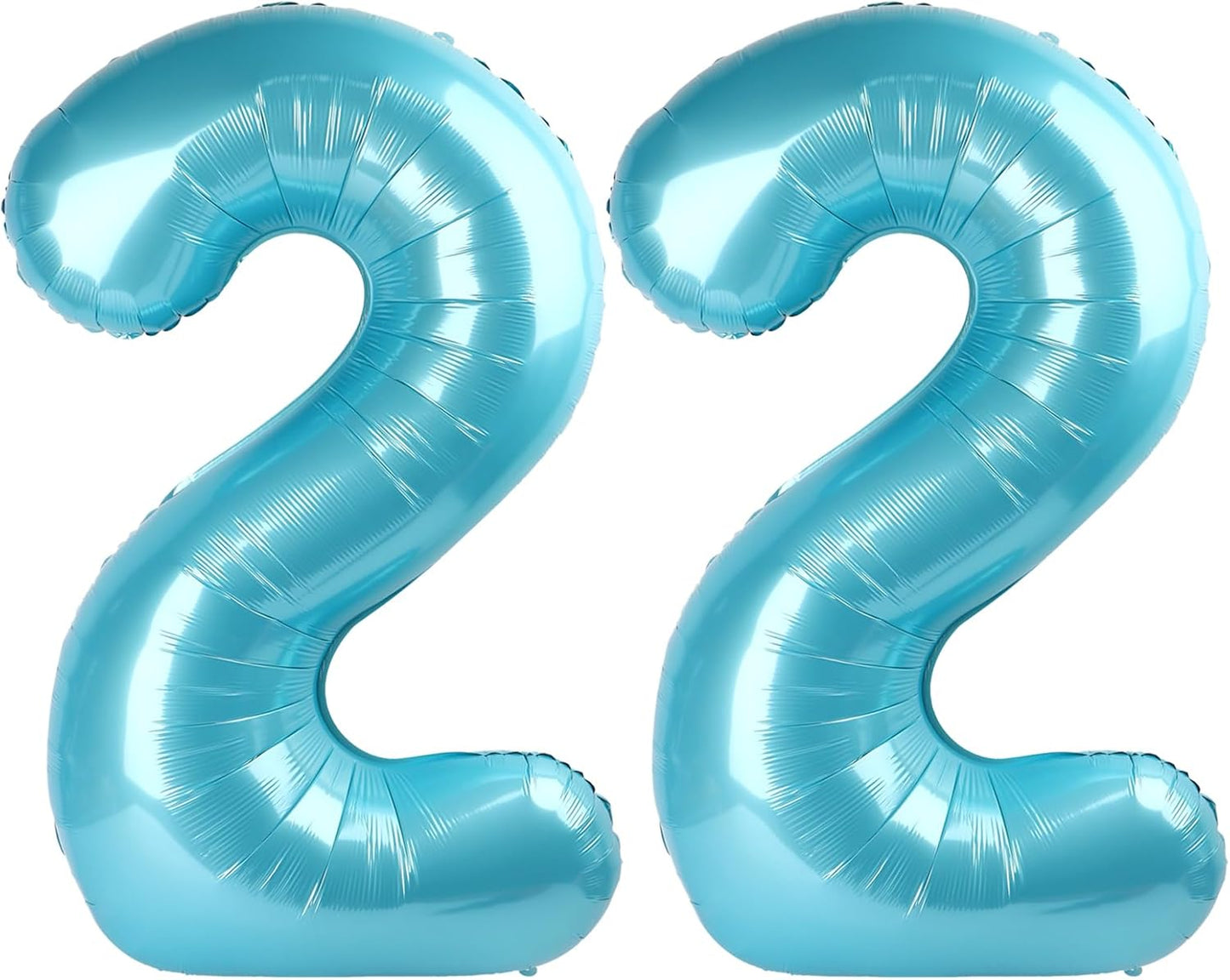 Pearl Blue 22 Number Balloon