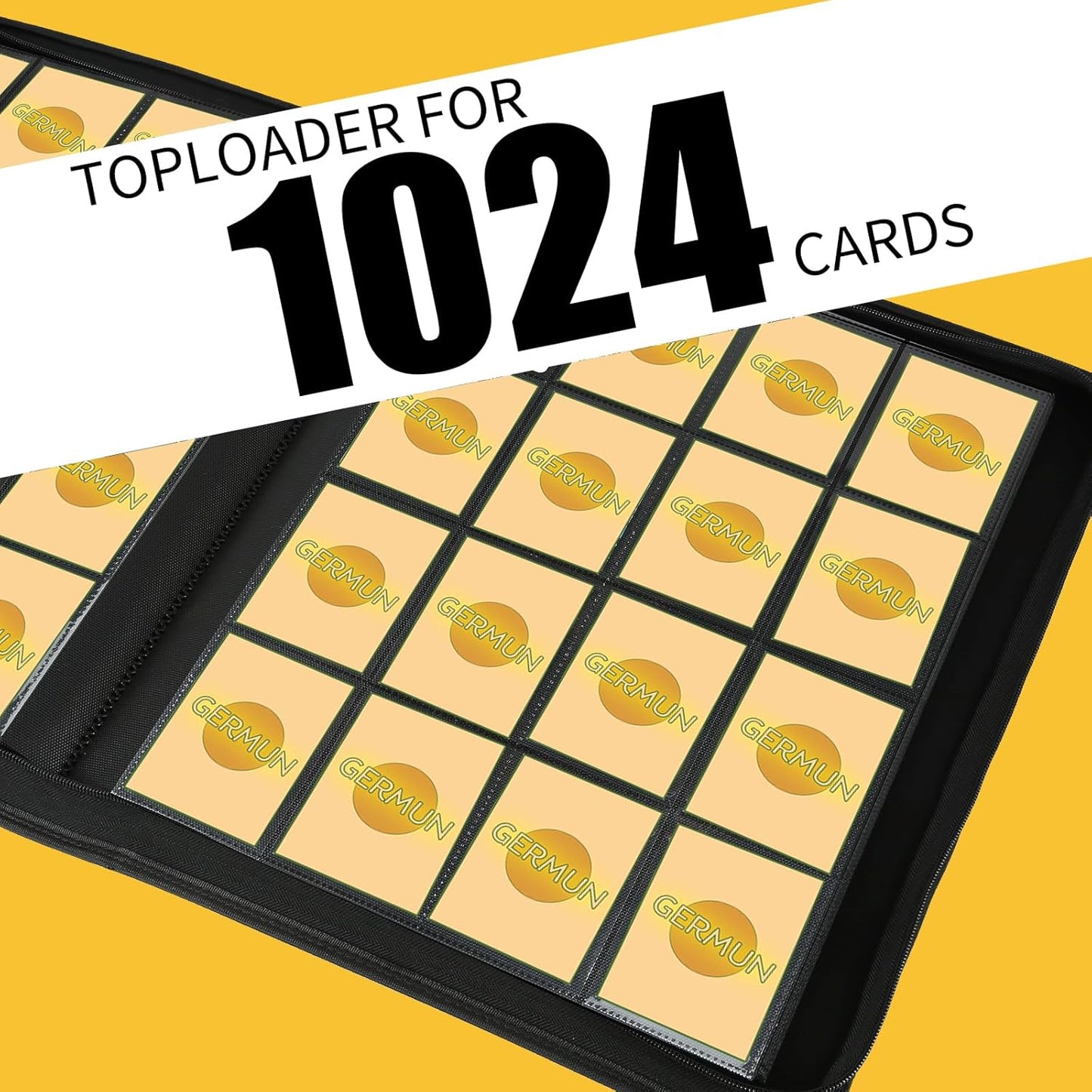 Trading Card Binder 16 Pocket, Foalgo PU Cover Card Binder for 1000+ Cards, Premium Trading Card Holder Folders, Double Sided Pocket Card Album for MTG, TCG (Purple)