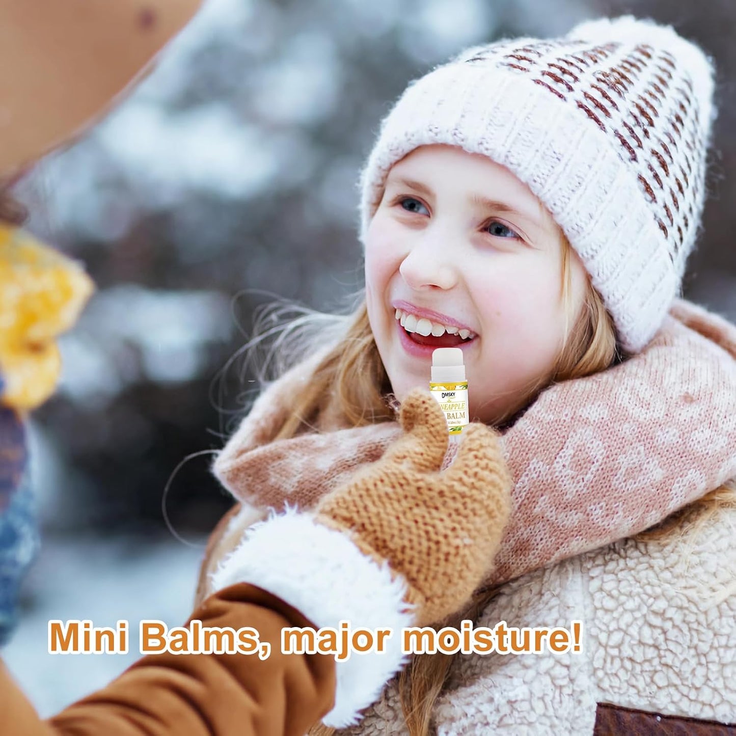 DMSKY 20 Pack Mini Lip Balm, Natural Lip Balm Bulk with Vitamin E and Coconut Oil, Moisturizing Lip Balms for Dry Cracked lips - 10 Flavors