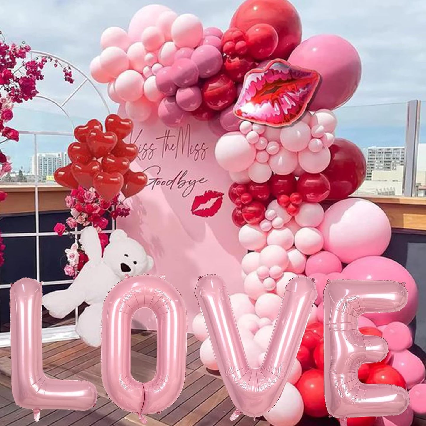 40 Inch Pastel Pink Letter Balloon U, Giant Custom Alphabet U Foil Balloon Baby Pink, Mylar Balloons Light Pink for Girls, Helium Alphabet U Balloons for Women Girls Birthday Party Decorations