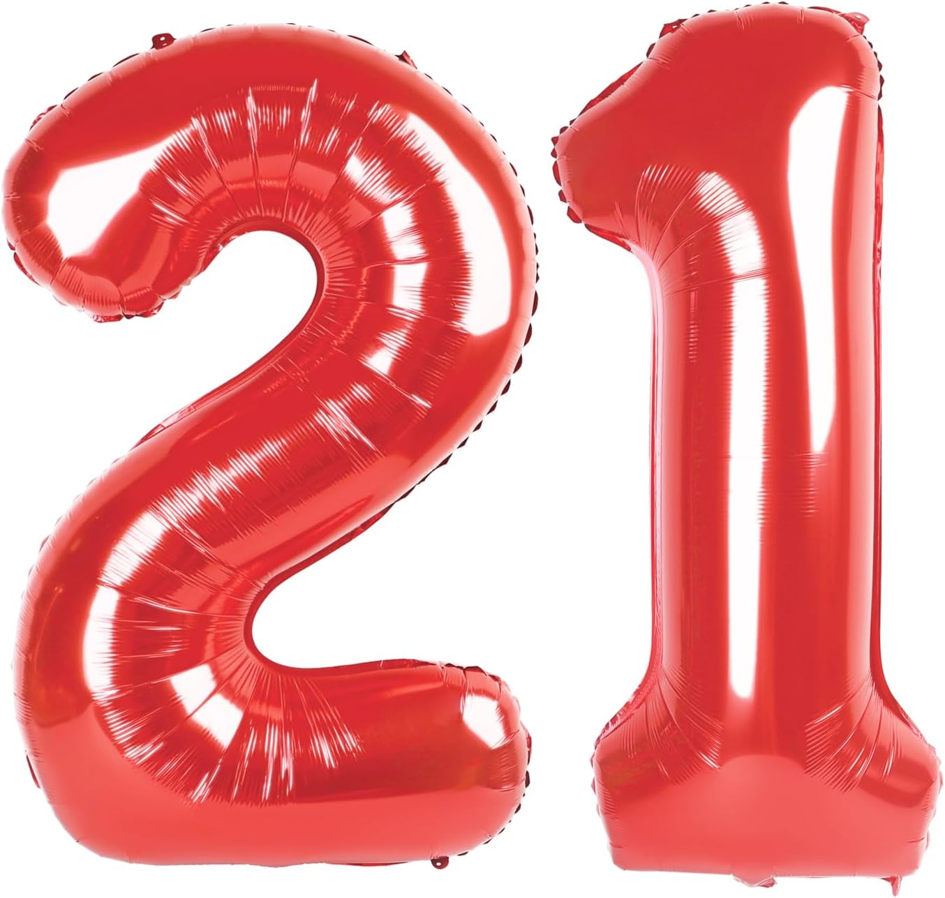 Red Number 21 Balloon