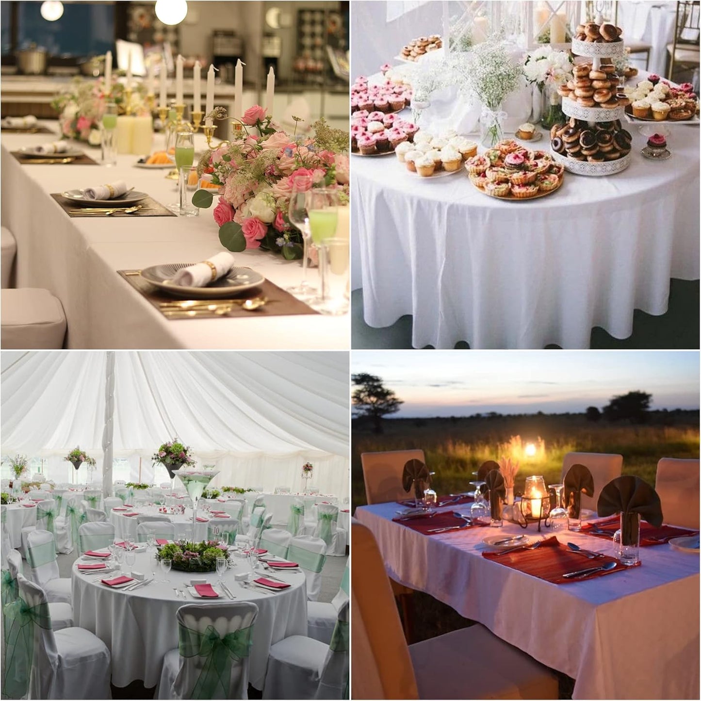 Fokitut 2 Pack Waterproof Rectangle Tablecloth, 60x102 Inch, Stain Resistant and Wrinkle Polyester Table Cloth, Fabric Table Cover for Kitchen Dining, Wedding, Party, Holiday Dinner-Orange