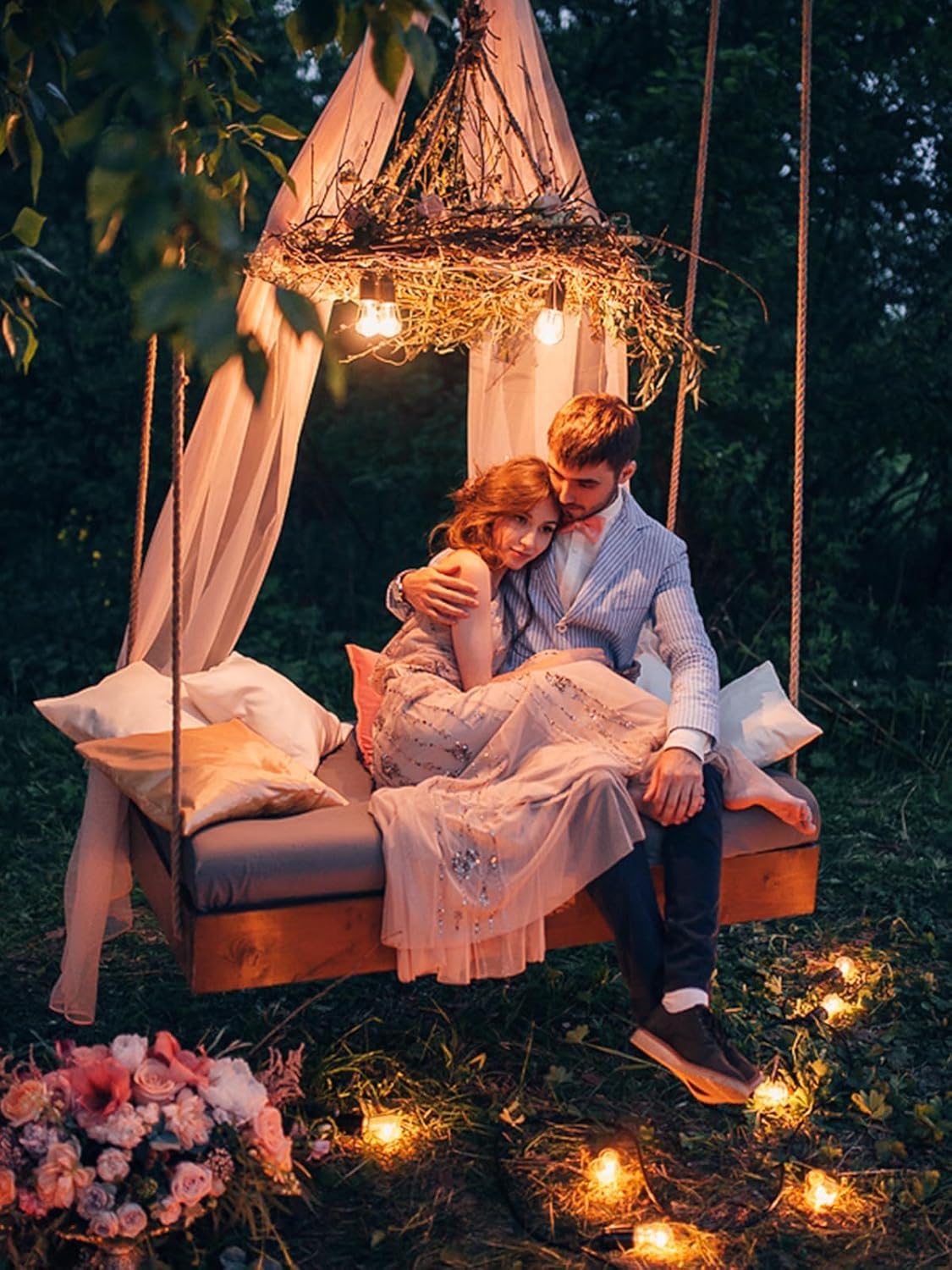 addlon 48FT LED Outdoor String Lights with 25 Edison Vintage Shatterproof Bulbs and Commercial Grade Weatherproof Strand - ETL Listed Heavy-Duty Decorative Lights for Patio Garden