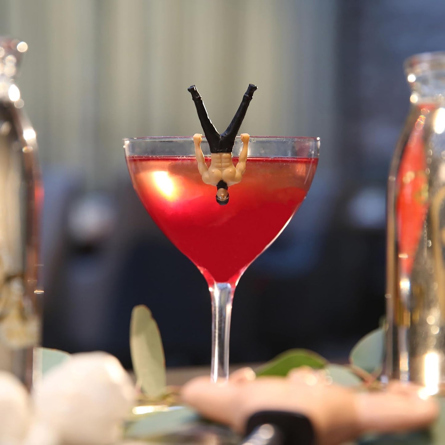 NPW Ladies Night Drink Markers, Original Drinking Buddies & Wine Glass Charms for Family Get Together & More, Bachelorette Party, Novelty Gifts, Magic Mike (4 Count)