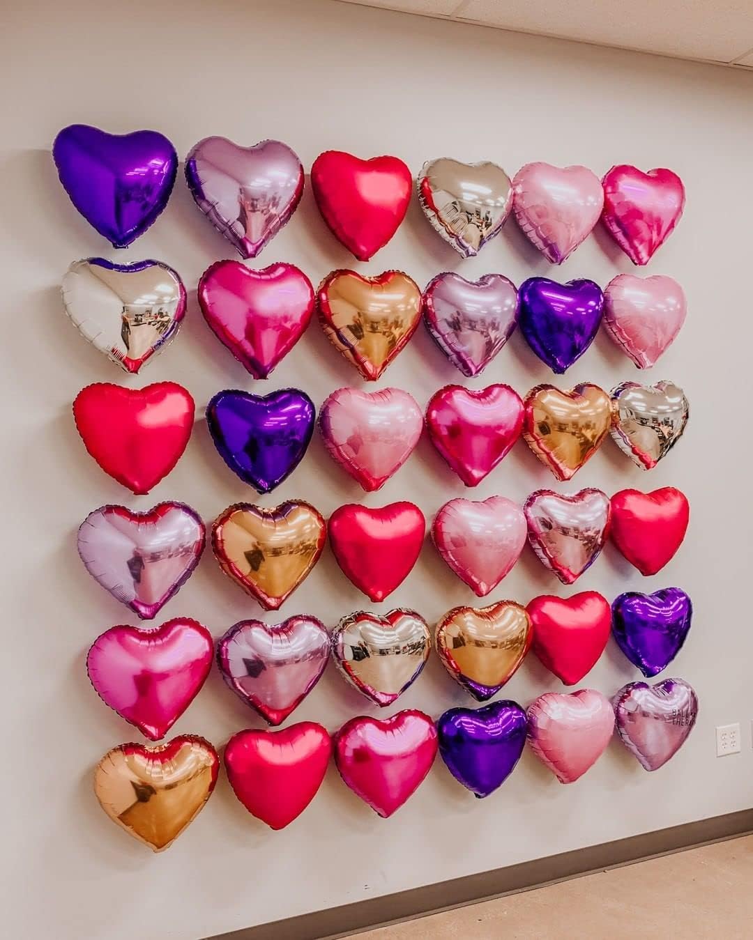 10Pcs Pink Foil Heart Shaped Balloons 18 Inch Bright Pink Heart Balloons For Baby Shower Wedding Valentine Decorations Love Balloons Party Decorations